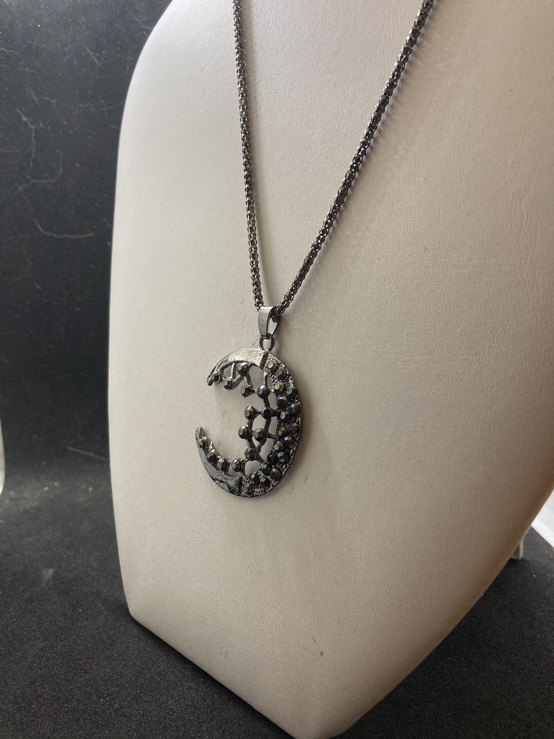 Handmade Black Moon Chain Necklace Size ONE SIZE - 2 Thumbnail