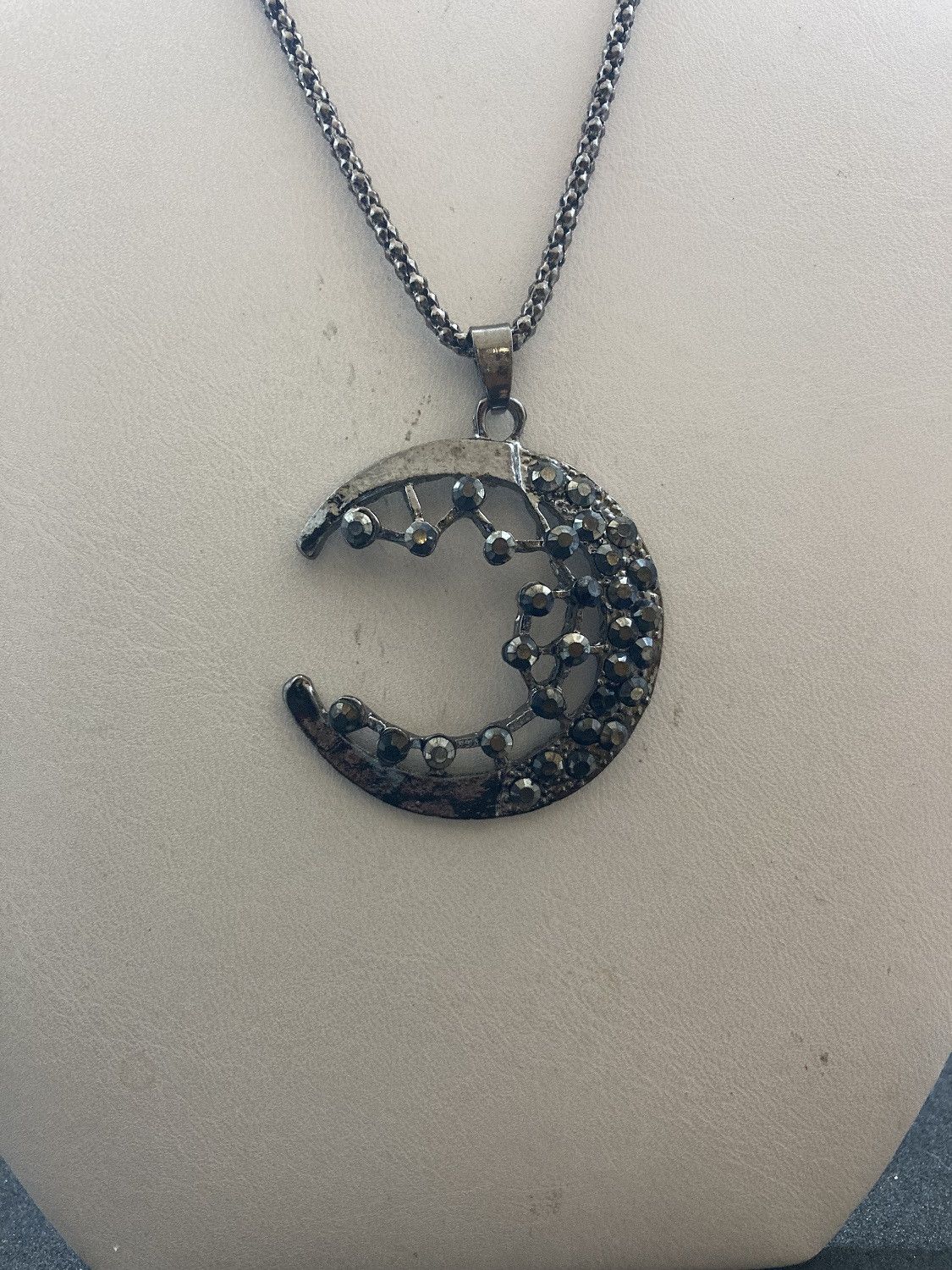 Handmade Black Moon Chain Necklace Size ONE SIZE - 3 Thumbnail