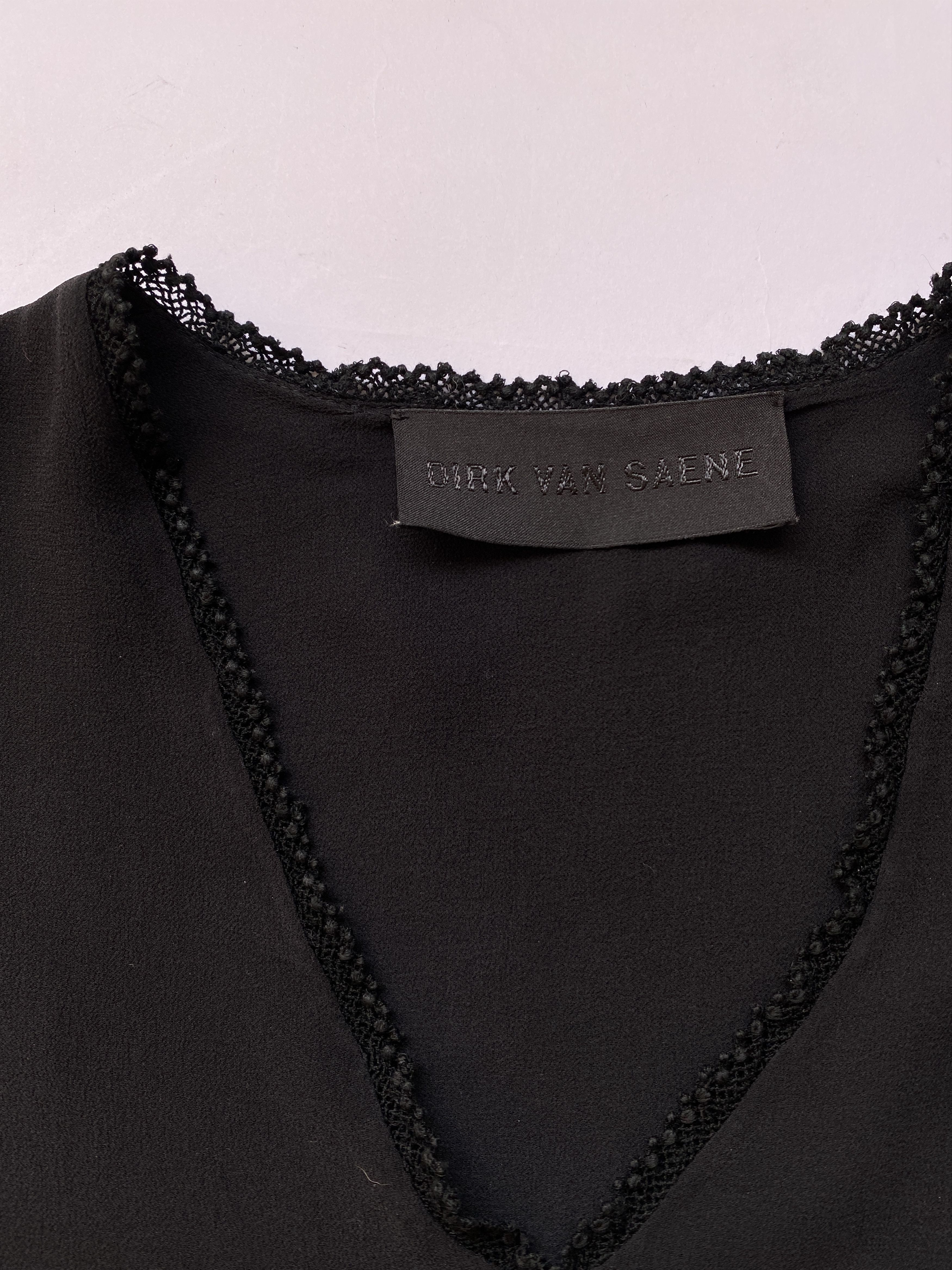 Dirk Van Saene ⚡️QUICK SALE⚡️Dirk Van Saene Black Silk Top Sleeveless Size S / US 4 / IT 40 - 3 Thumbnail