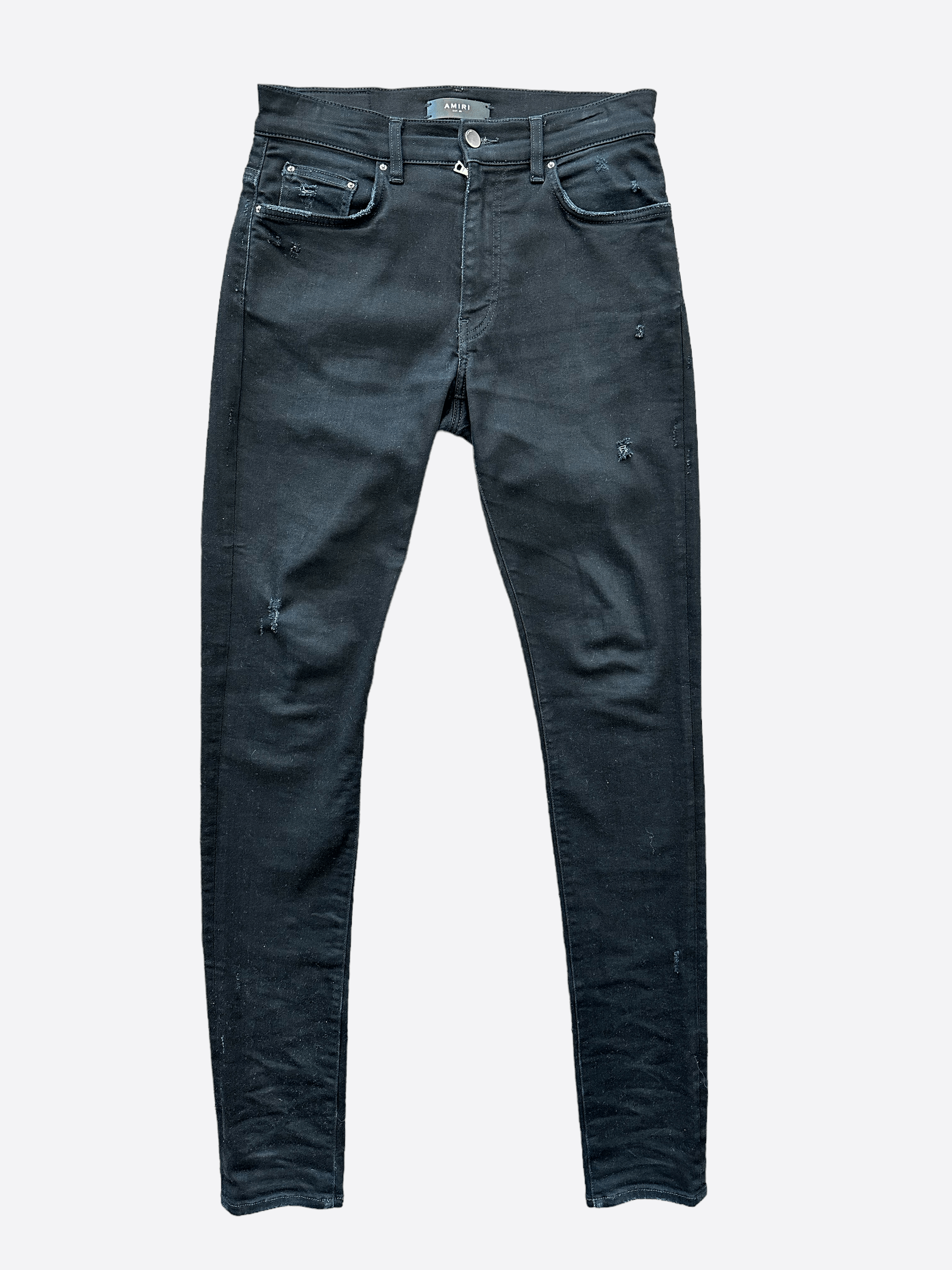 image of Amiri Black Stack Skinny Denim, Men's (Size 30)