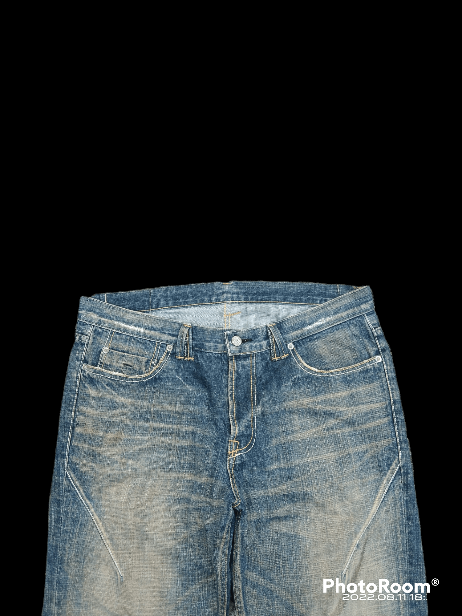 Japanese Brand DiSTRESSED GROOVE CO.,LTD MADE IN JAPAN DENIM PANTS Size US 34 / EU 50 - 3 Thumbnail