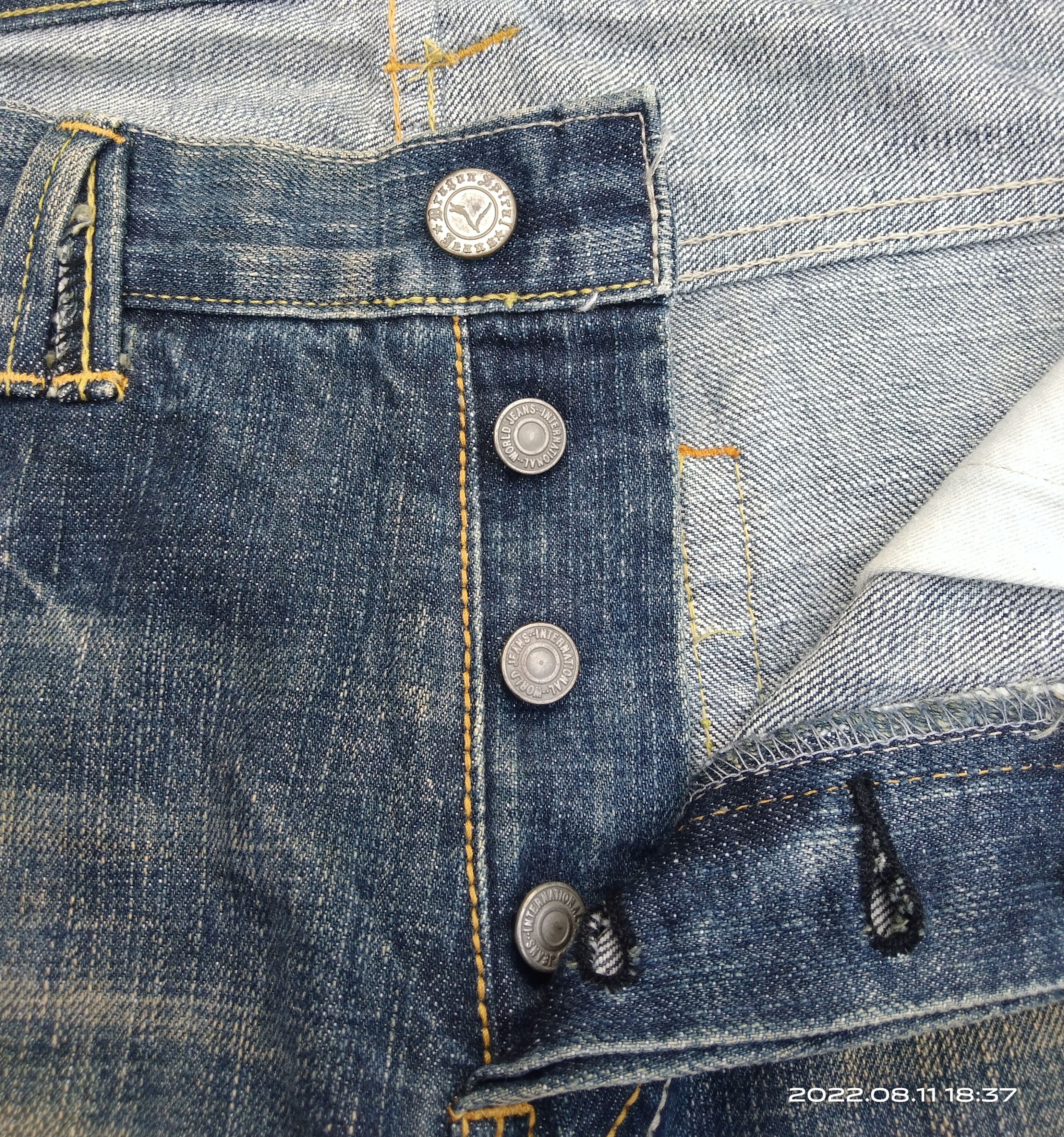 Japanese Brand DiSTRESSED GROOVE CO.,LTD MADE IN JAPAN DENIM PANTS Size US 34 / EU 50 - 6 Thumbnail