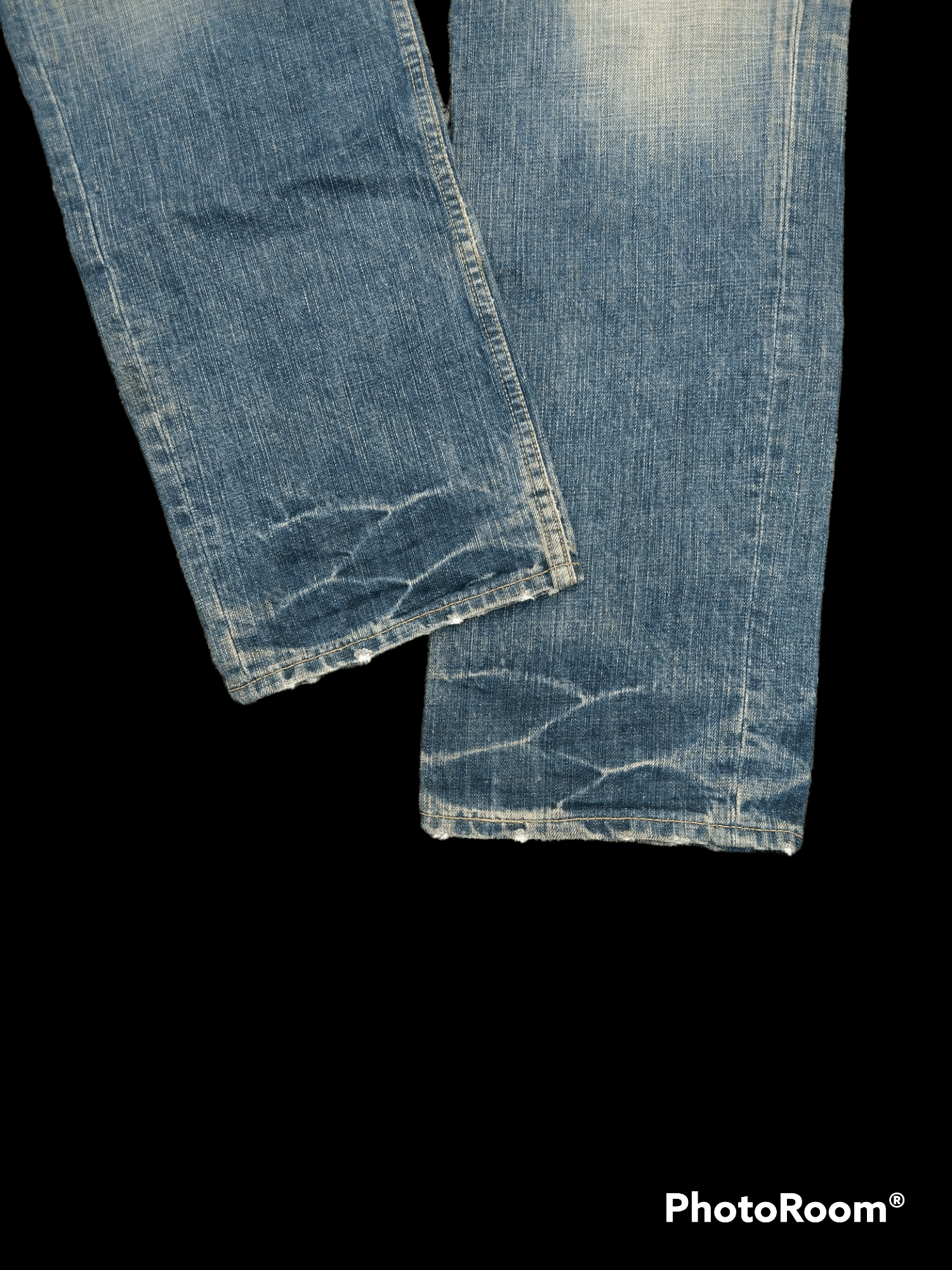 Japanese Brand DiSTRESSED GROOVE CO.,LTD MADE IN JAPAN DENIM PANTS Size US 34 / EU 50 - 5 Thumbnail