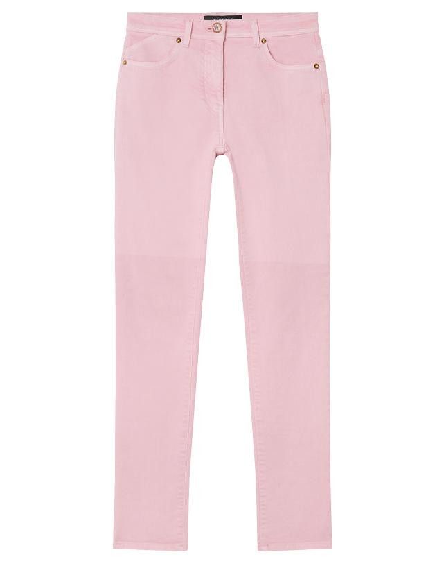 Versace VERSACE Tresor de la Mer pink straight leg jeans 27 / 4 US Size 27" / US 4 / IT 40 - 1 Thumbnail
