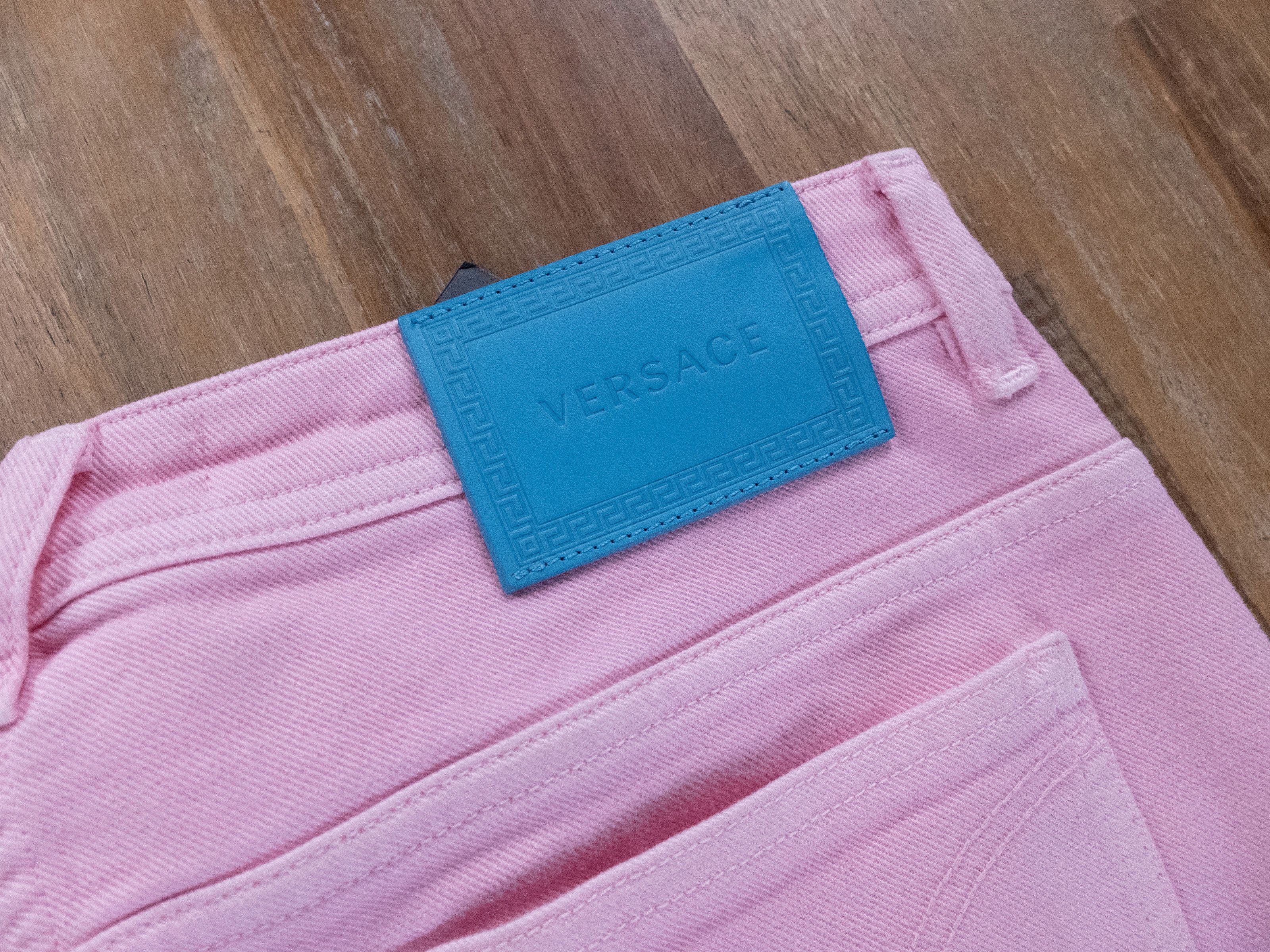 Versace VERSACE Tresor de la Mer pink straight leg jeans 27 / 4 US Size 27" / US 4 / IT 40 - 13 Thumbnail