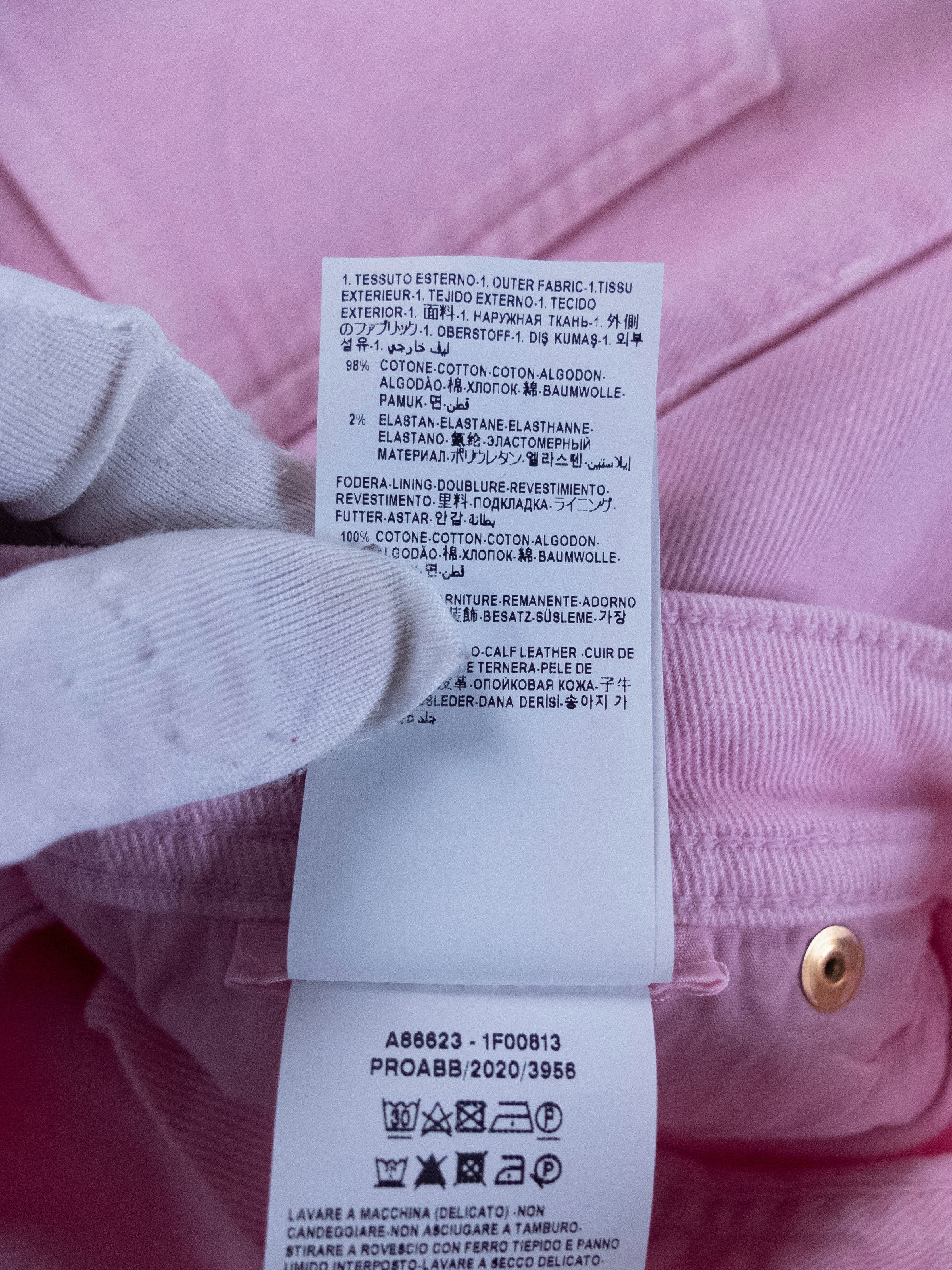 Versace VERSACE Tresor de la Mer pink straight leg jeans 27 / 4 US Size 27" / US 4 / IT 40 - 11 Thumbnail