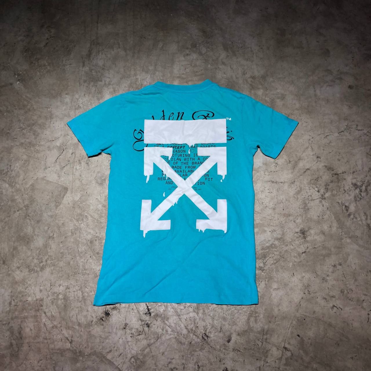 image of Off White Off-White Golden Ration Arrows Tee in Teal, Men's (Size Small)