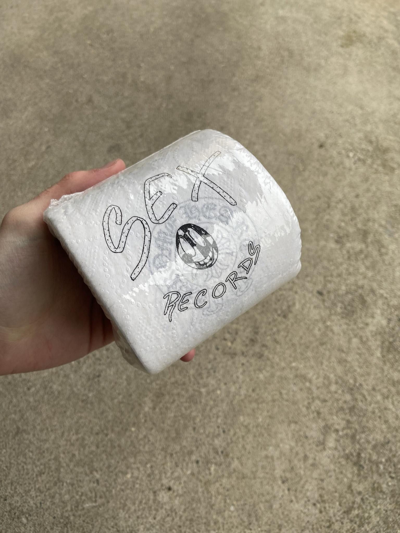Pre-owned Chrome Hearts Sex Records Toilet Paper In White