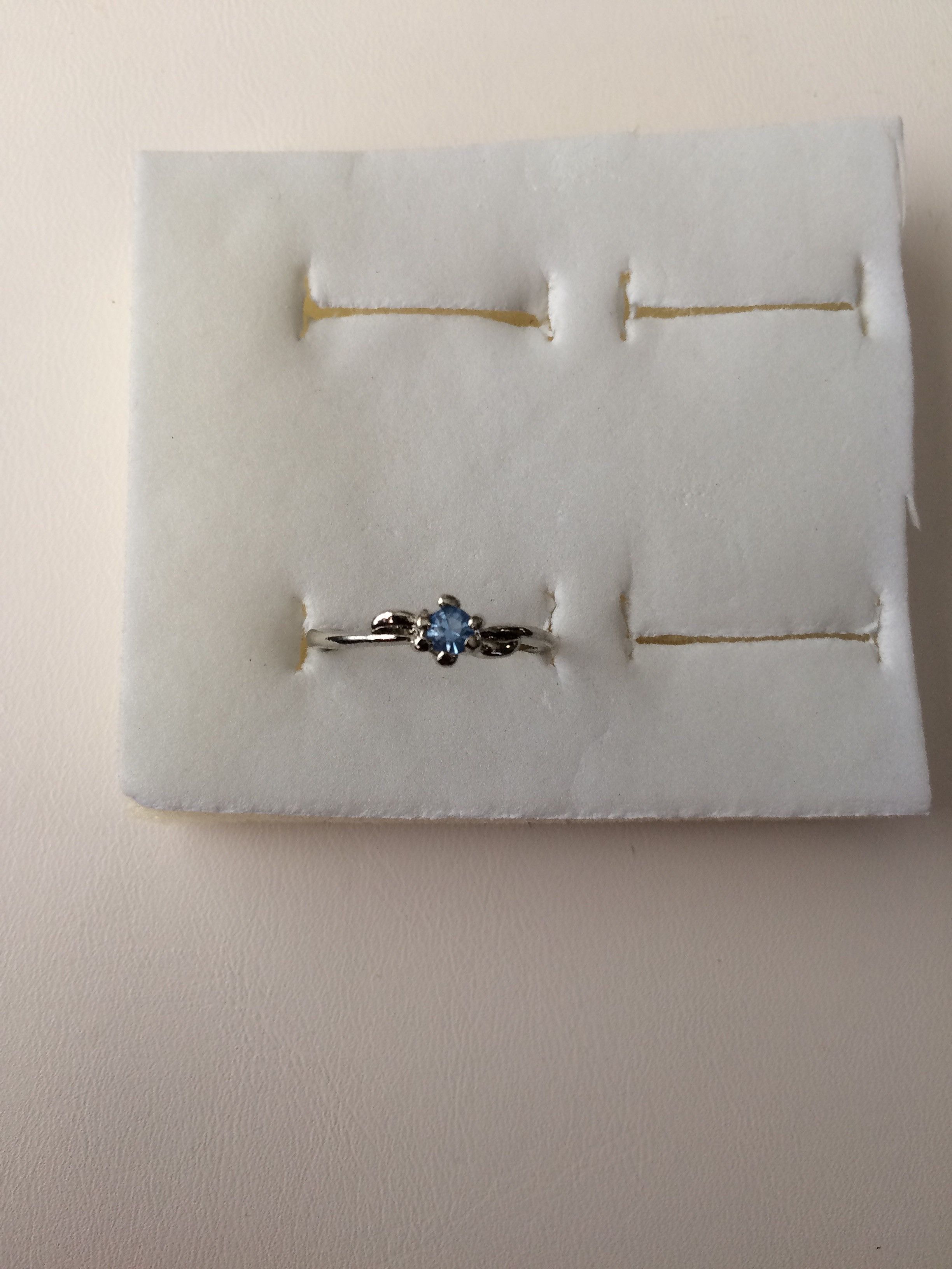 Jewelry Blue Cz Tibetan silver ring - size 6.25 Size ONE SIZE - 1 Thumbnail