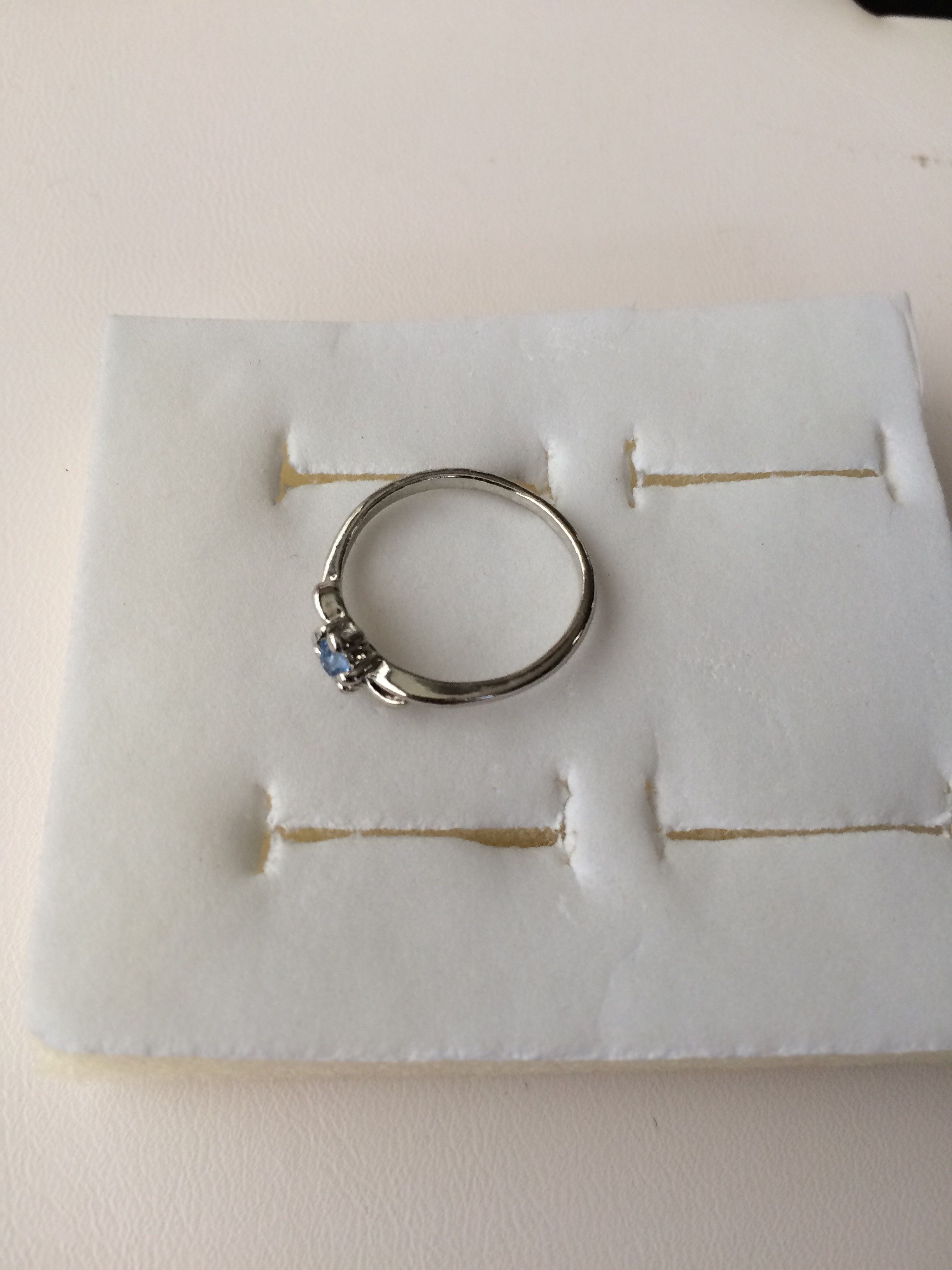 Jewelry Blue Cz Tibetan silver ring - size 6.25 Size ONE SIZE - 2 Thumbnail