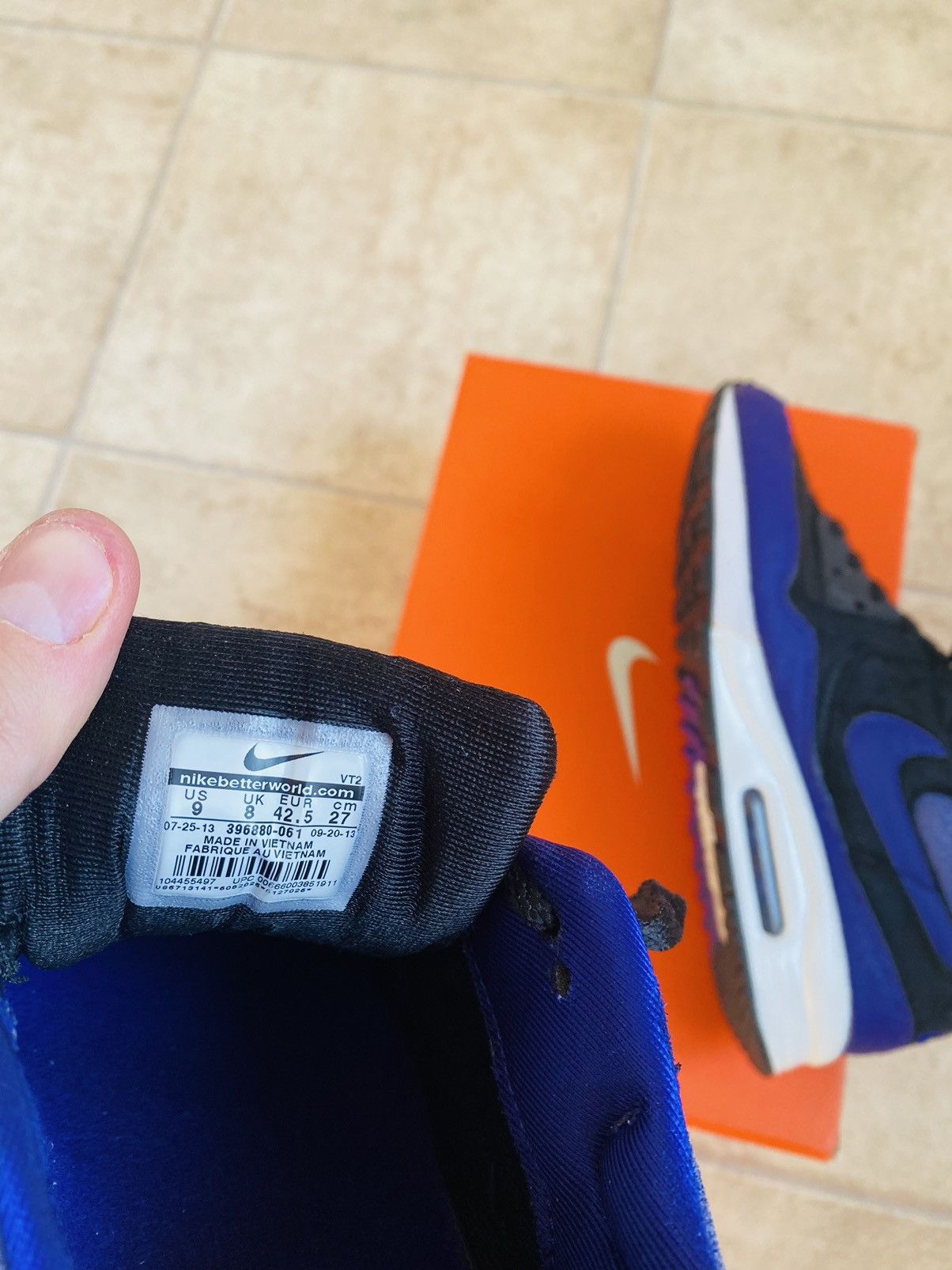 Nike × Purple × atmos Nike Air Max 1 Light LE B Parra Tn Patta Bw Fragment ACG Size US 9 / EU 42 - 11 Thumbnail