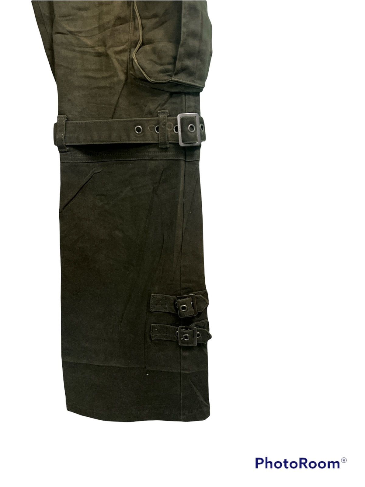 Japanese Brand Fire🔥Semantic Design Faded Boundage Cargo Pants Size US 32 / EU 48 - 5 Thumbnail
