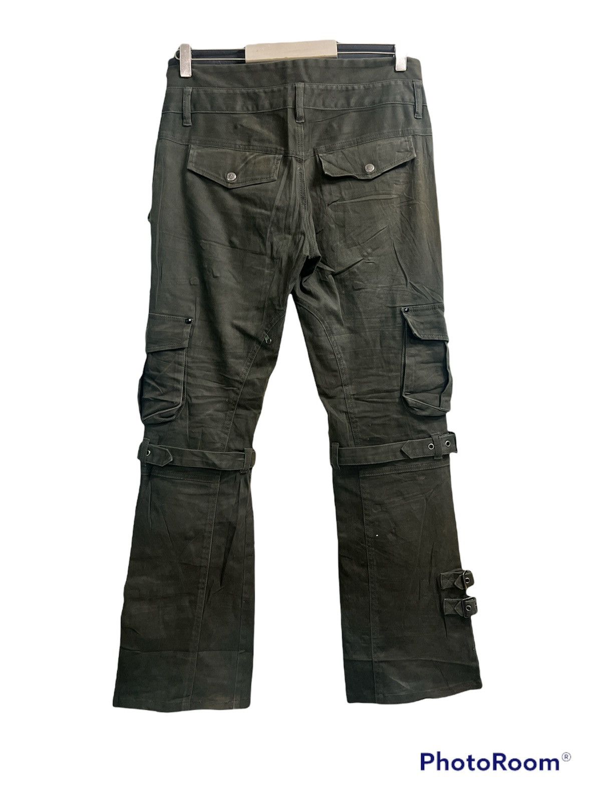 Japanese Brand Fire🔥Semantic Design Faded Boundage Cargo Pants Size US 32 / EU 48 - 9 Thumbnail