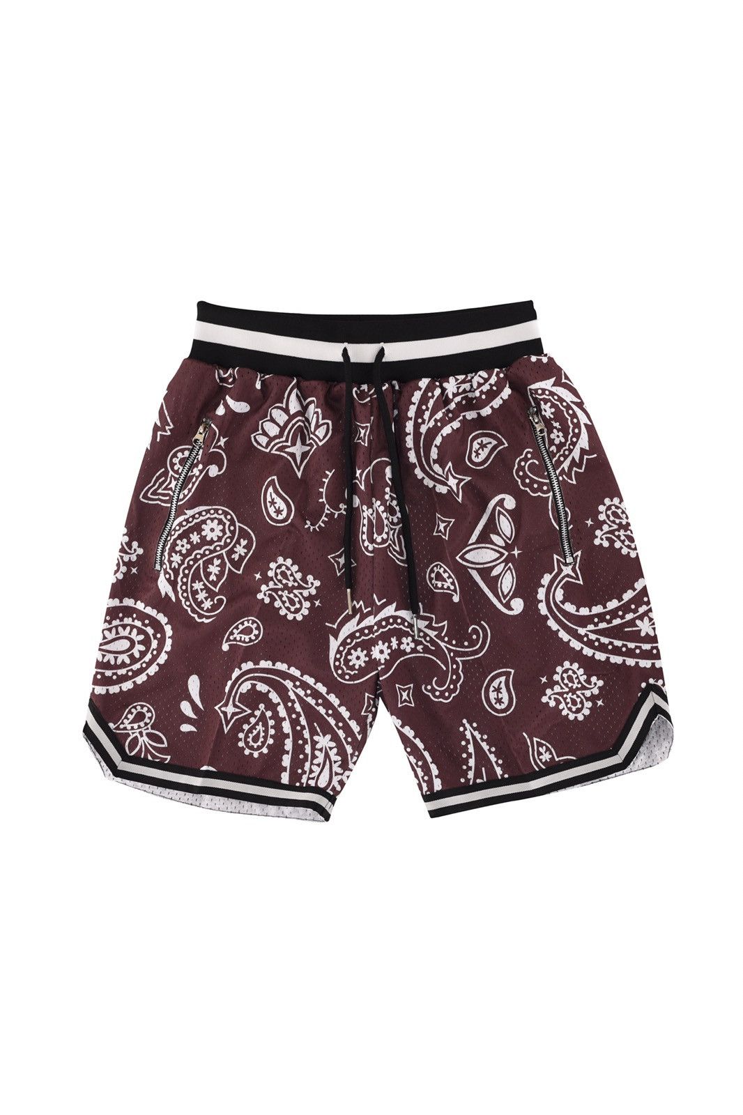 Vintage Paisley Basketball Shorts Chocolate L Size US 32 / EU 48 - 1 Thumbnail