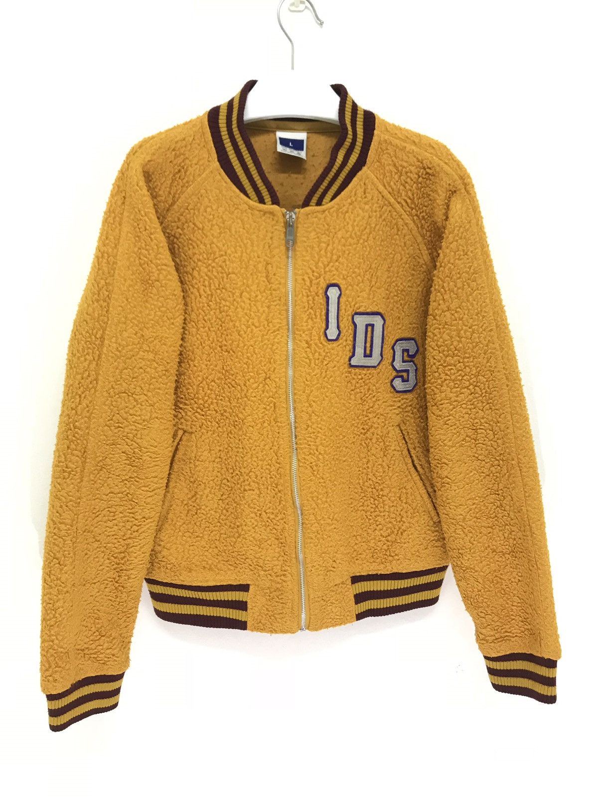 Japanese Brand × Johnbull John Bull Varsity Style Sherpa Jacket Orange 6🟩2 Size US M / EU 48-50 / 2 - 2 Thumbnail