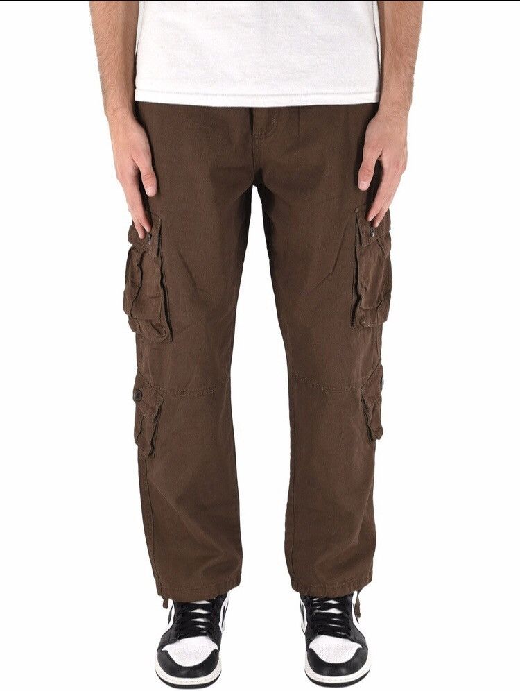 Japanese Brand 8 Pocket Cargo Pants Earth Brown Size US 29 - 2 Thumbnail