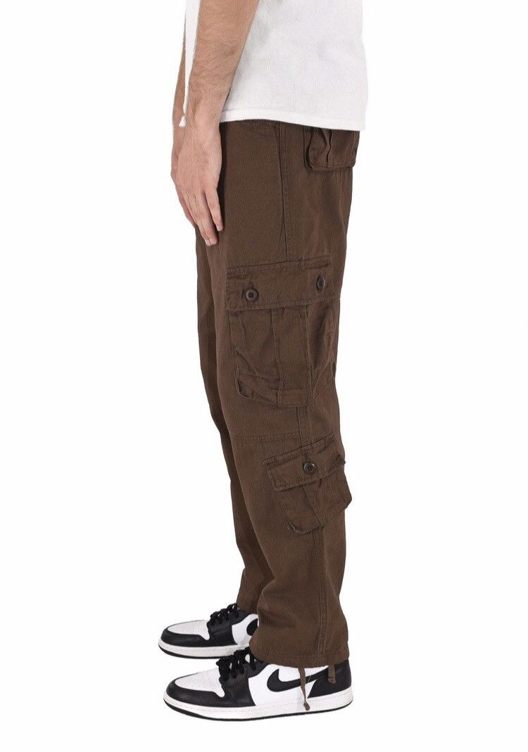 Japanese Brand 8 Pocket Cargo Pants Earth Brown Size US 29 - 3 Thumbnail