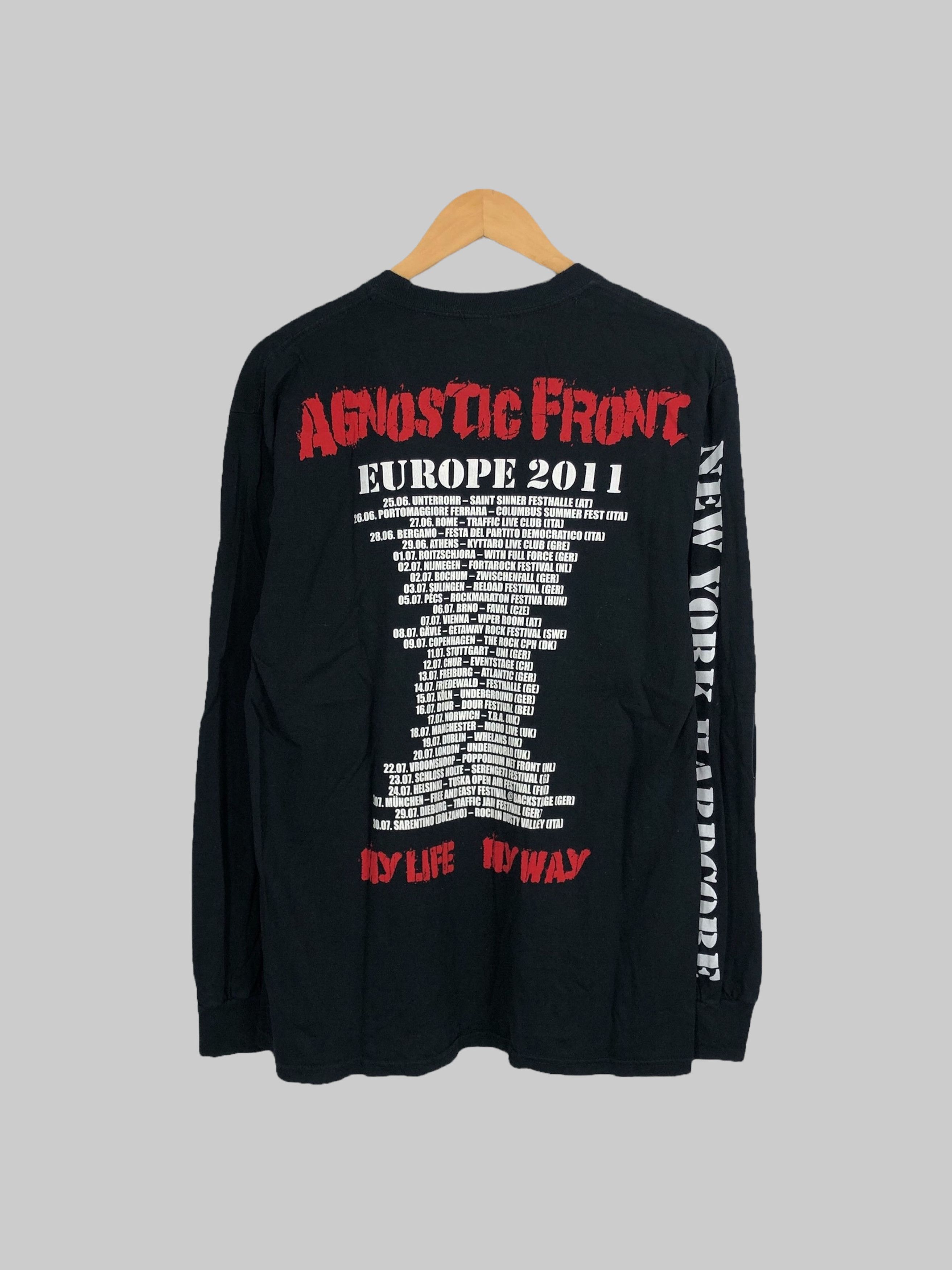 Band Tees Vintage 2011 Agnostic Front (Sick It All Gorilla Biscuits) Size US M / EU 48-50 / 2 - 2 Thumbnail