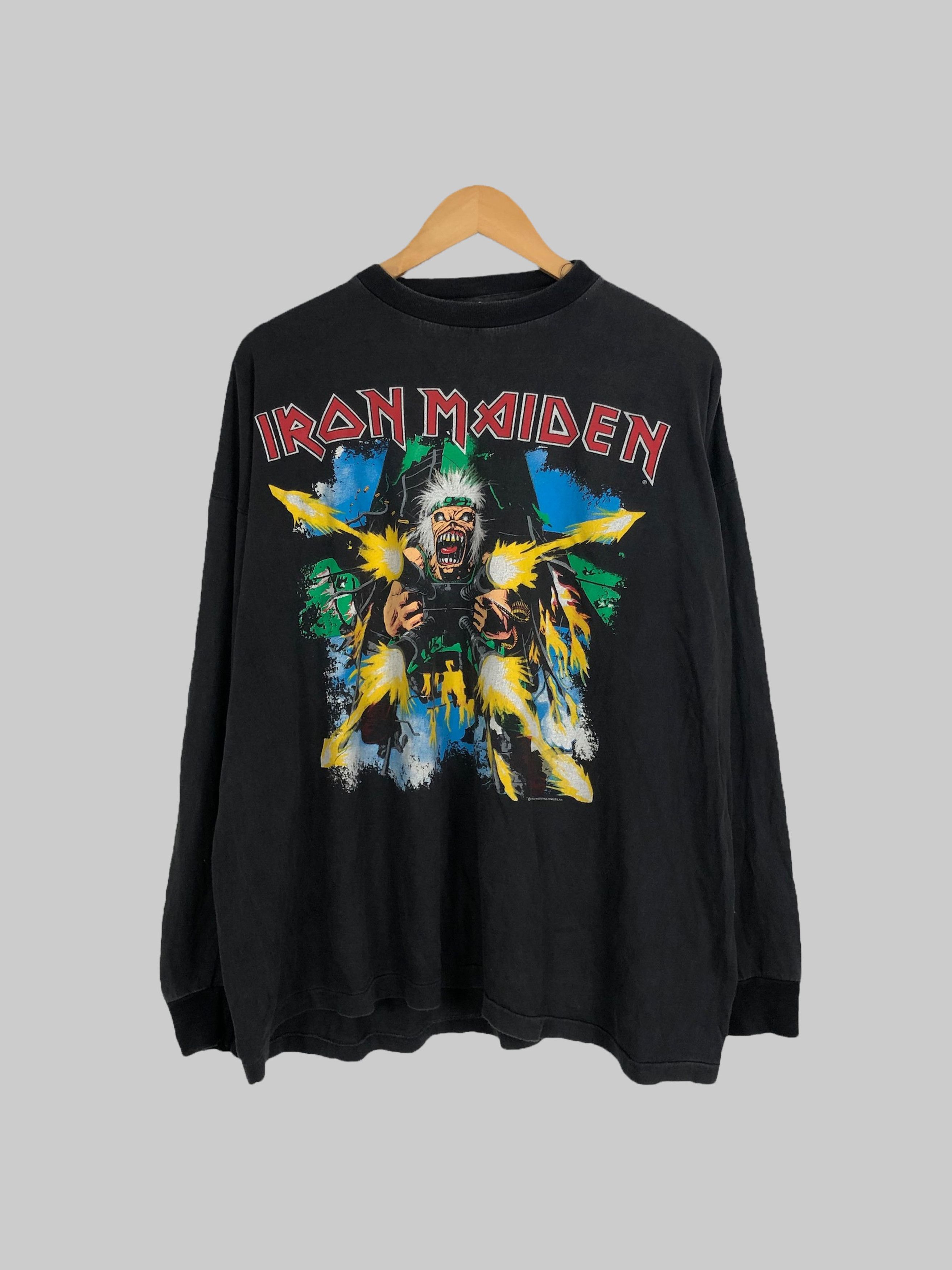 Band Tees Vintage 1990 Iron Maiden Shoot That No Prayer on the Road Size US XL / EU 56 / 4 - 1 Thumbnail