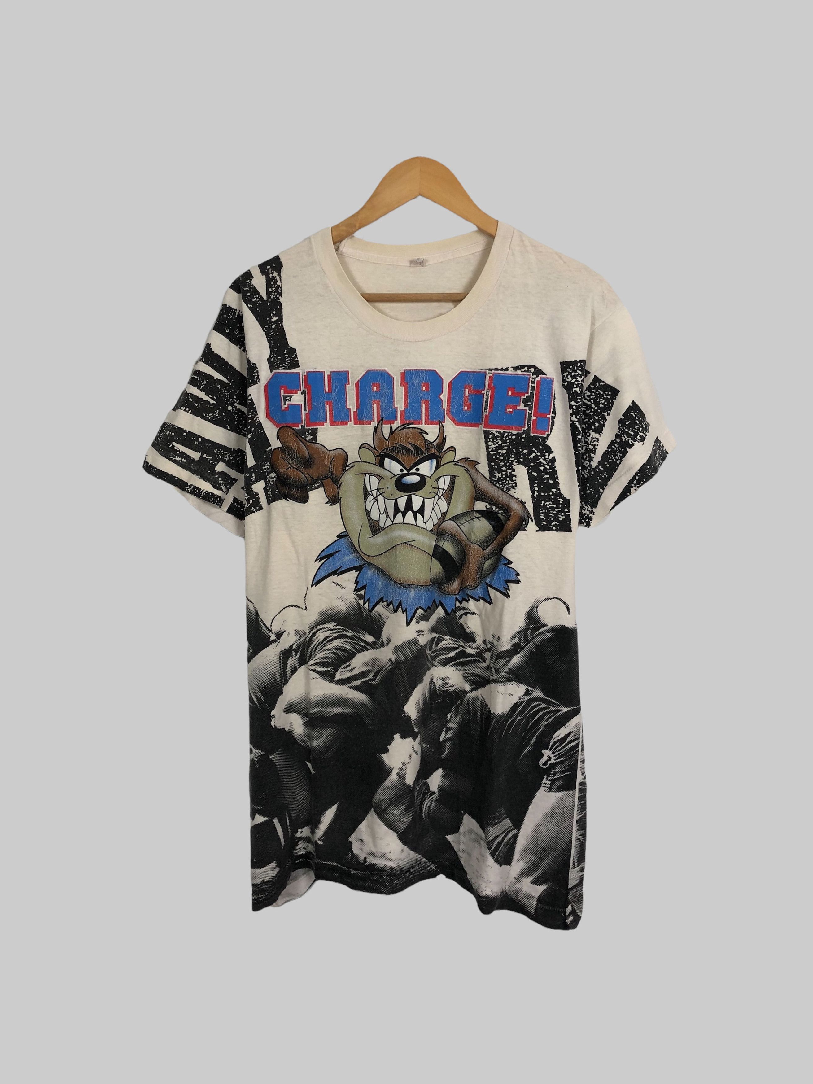 NFL Vintage 90s Taz Tazmanian Devil NFL Charge Runway (Space) Size US L / EU 52-54 / 3 - 1 Thumbnail