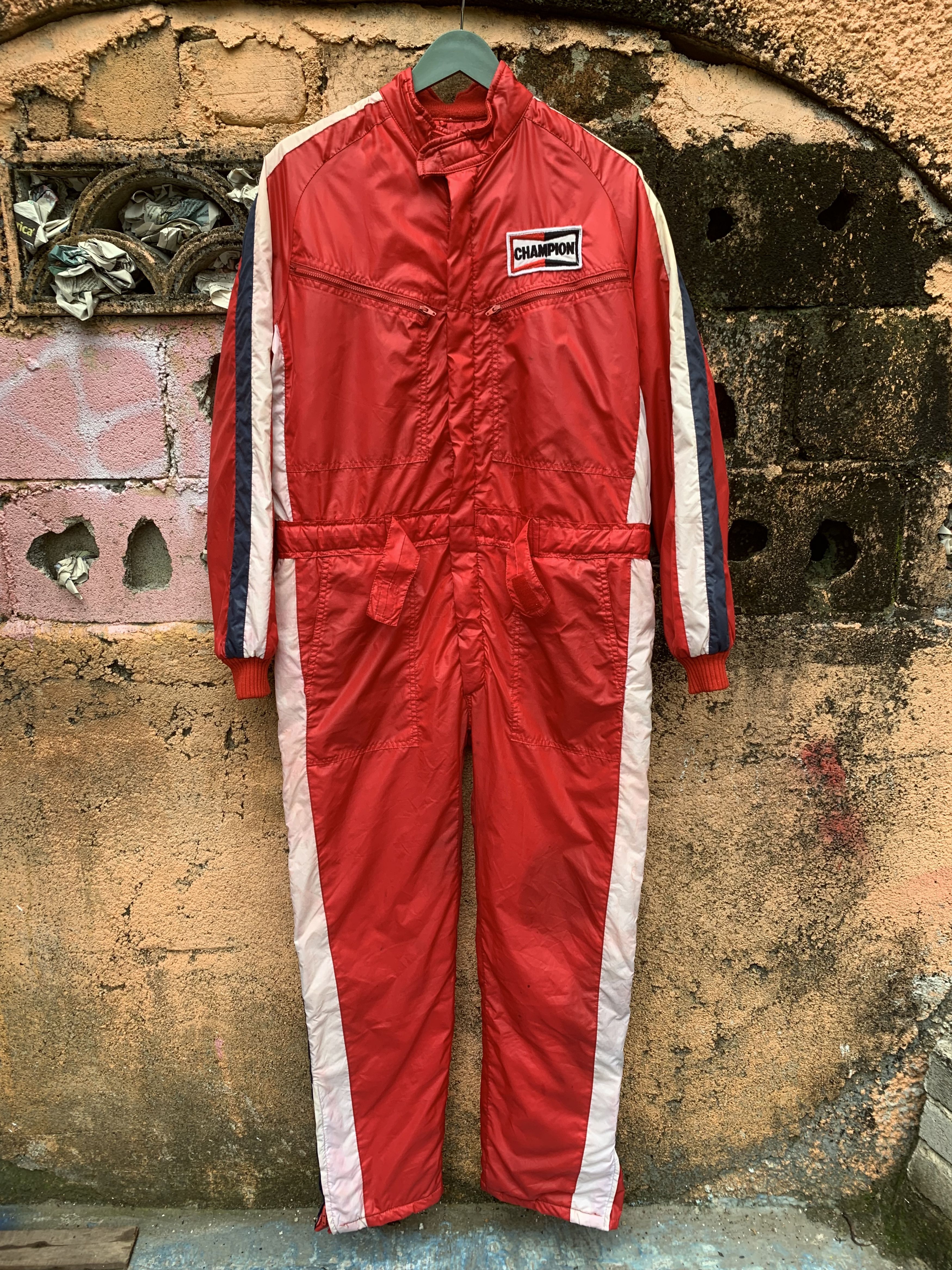 image of Formula Uno x Racing vintage Champion Racing Suit Overall in Red, Men's (Size 36)