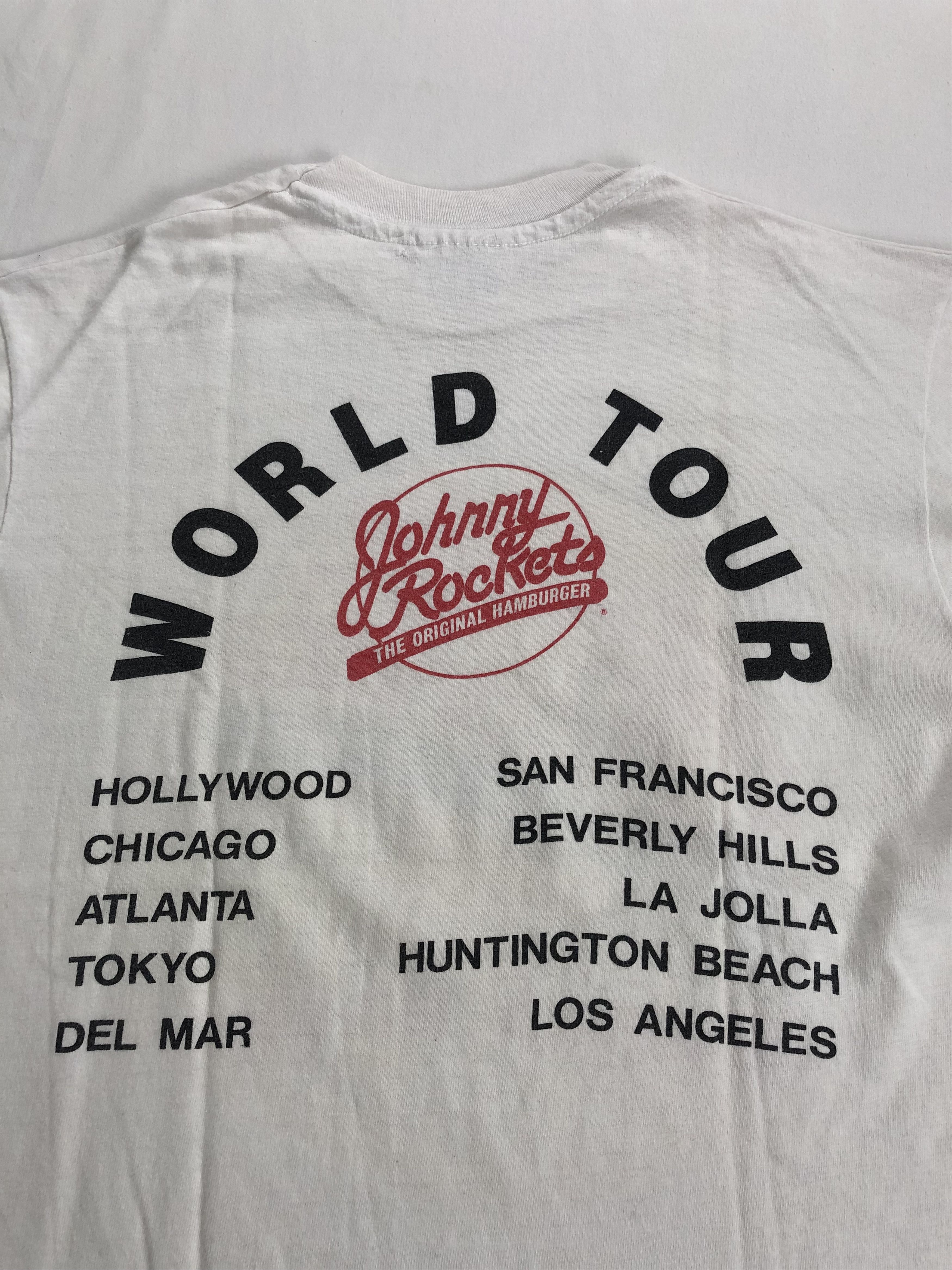 Hanes Vintage 90s Johnny Rockets Beverly Hills Tee Size US M / EU 48-50 / 2 - 14 Thumbnail