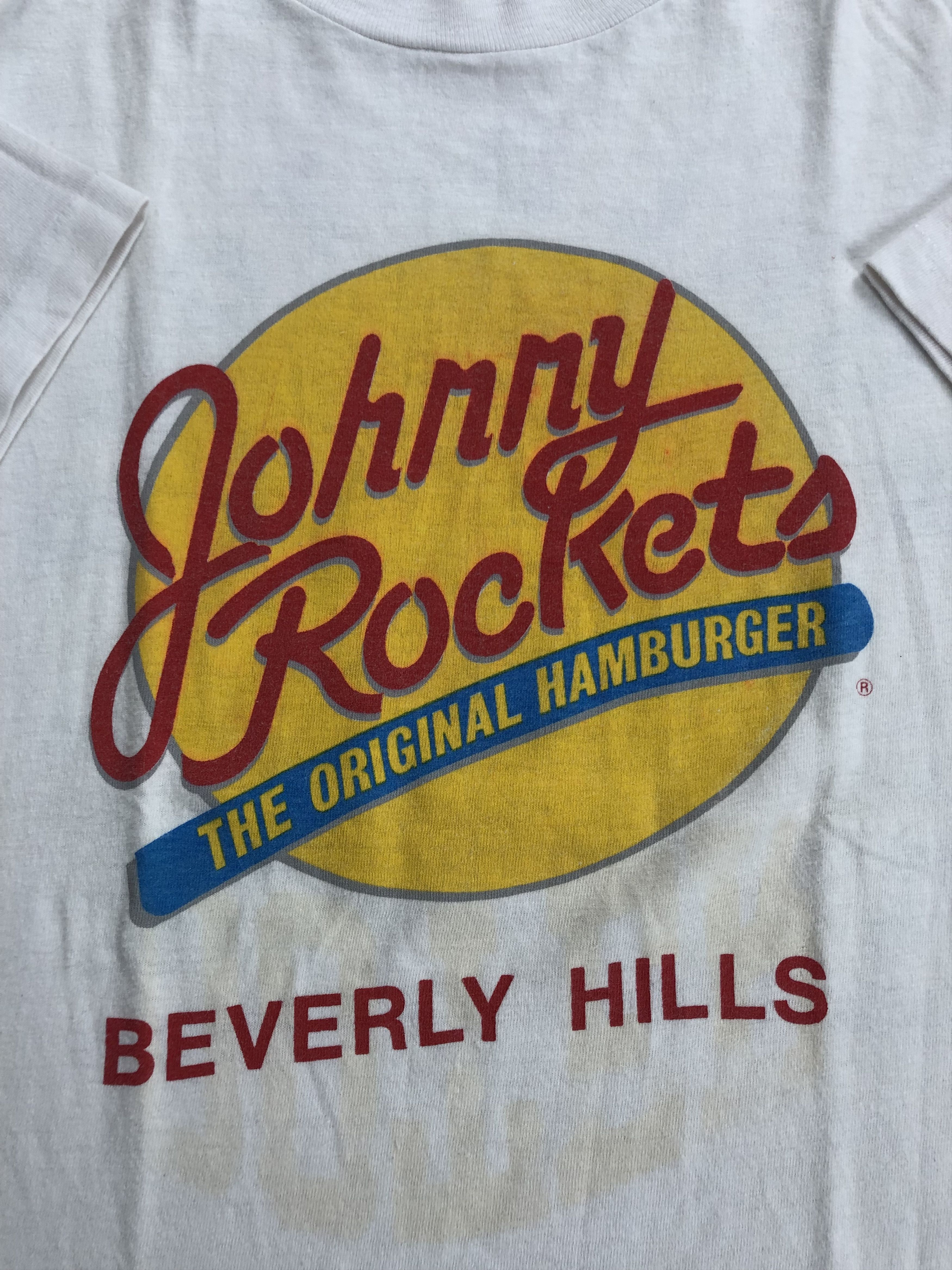 Hanes Vintage 90s Johnny Rockets Beverly Hills Tee Size US M / EU 48-50 / 2 - 4 Thumbnail