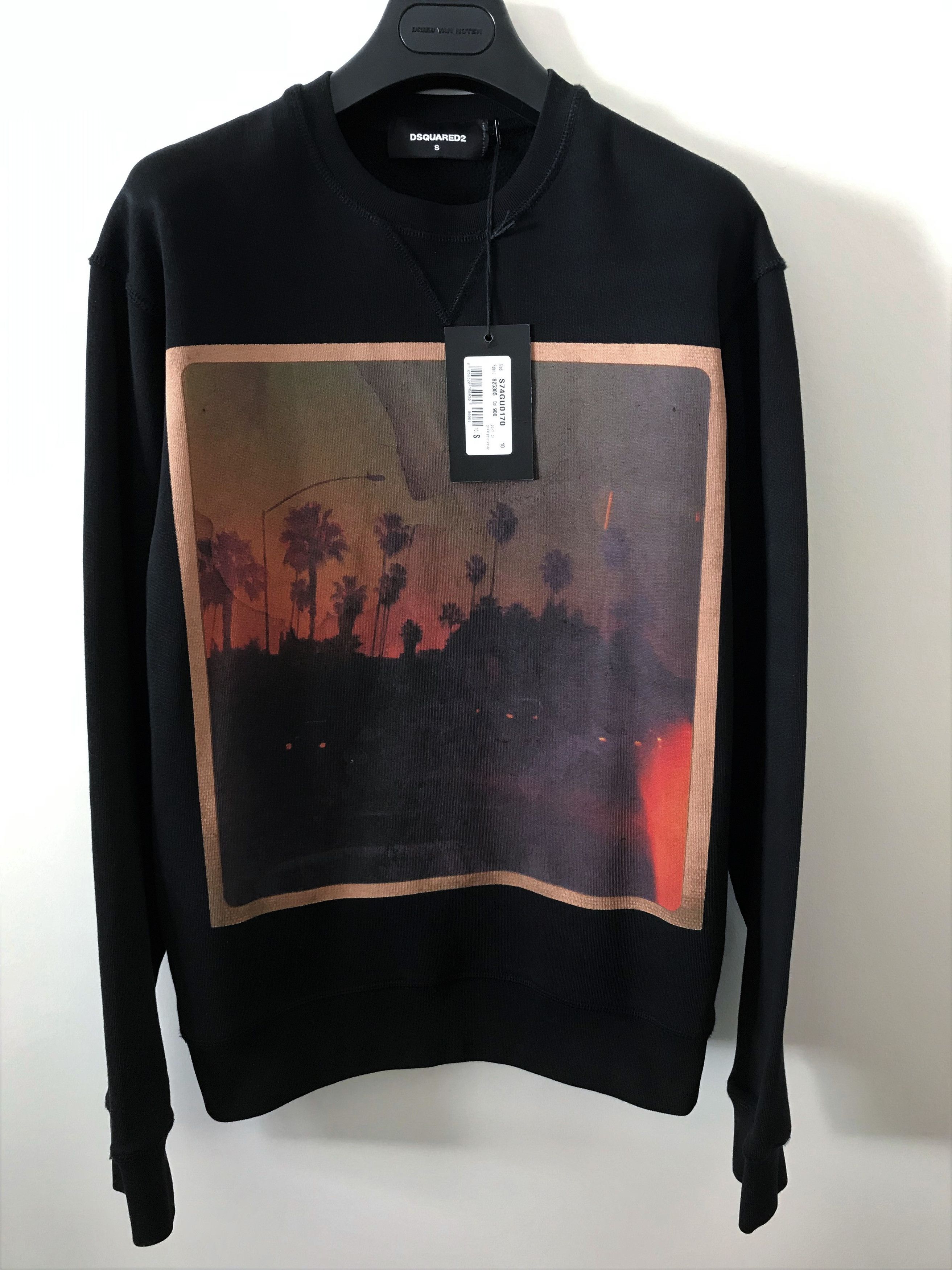 image of Dsquared2 Black Slim La Summer Night Sweater - Ss17, Men's (Size Small)