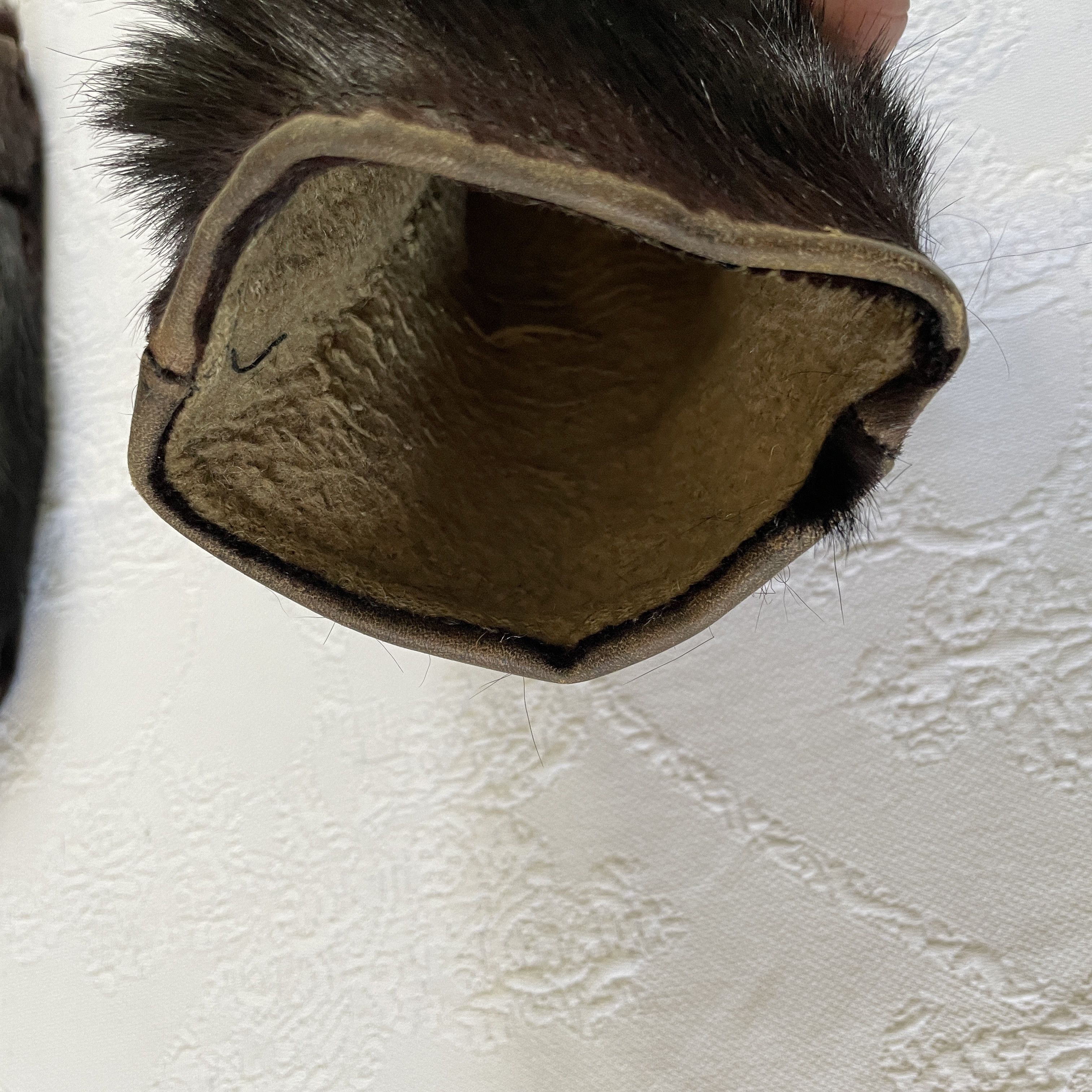 Vintage WW1 fur aviation gloves Size ONE SIZE - 5 Thumbnail