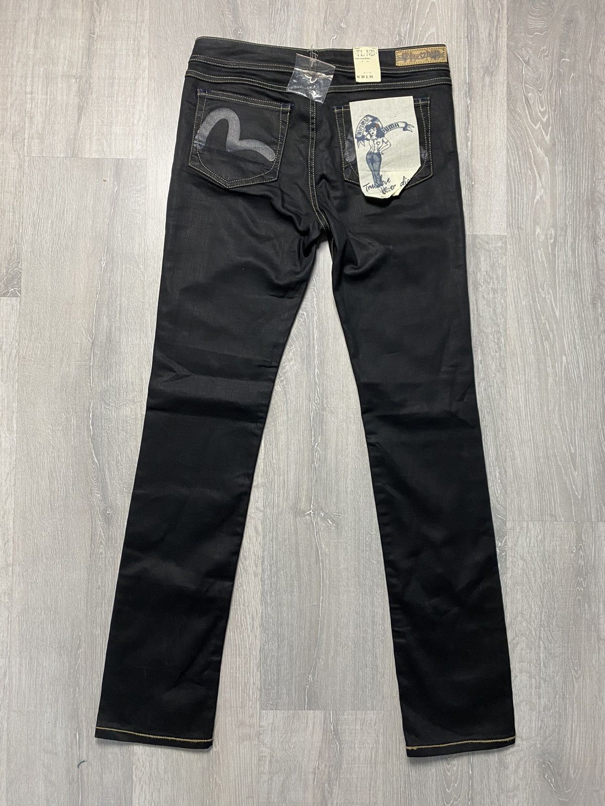 Vintage Evisu X Puma Vintage Black Jeans Raw Denim Black Seagull Grailed