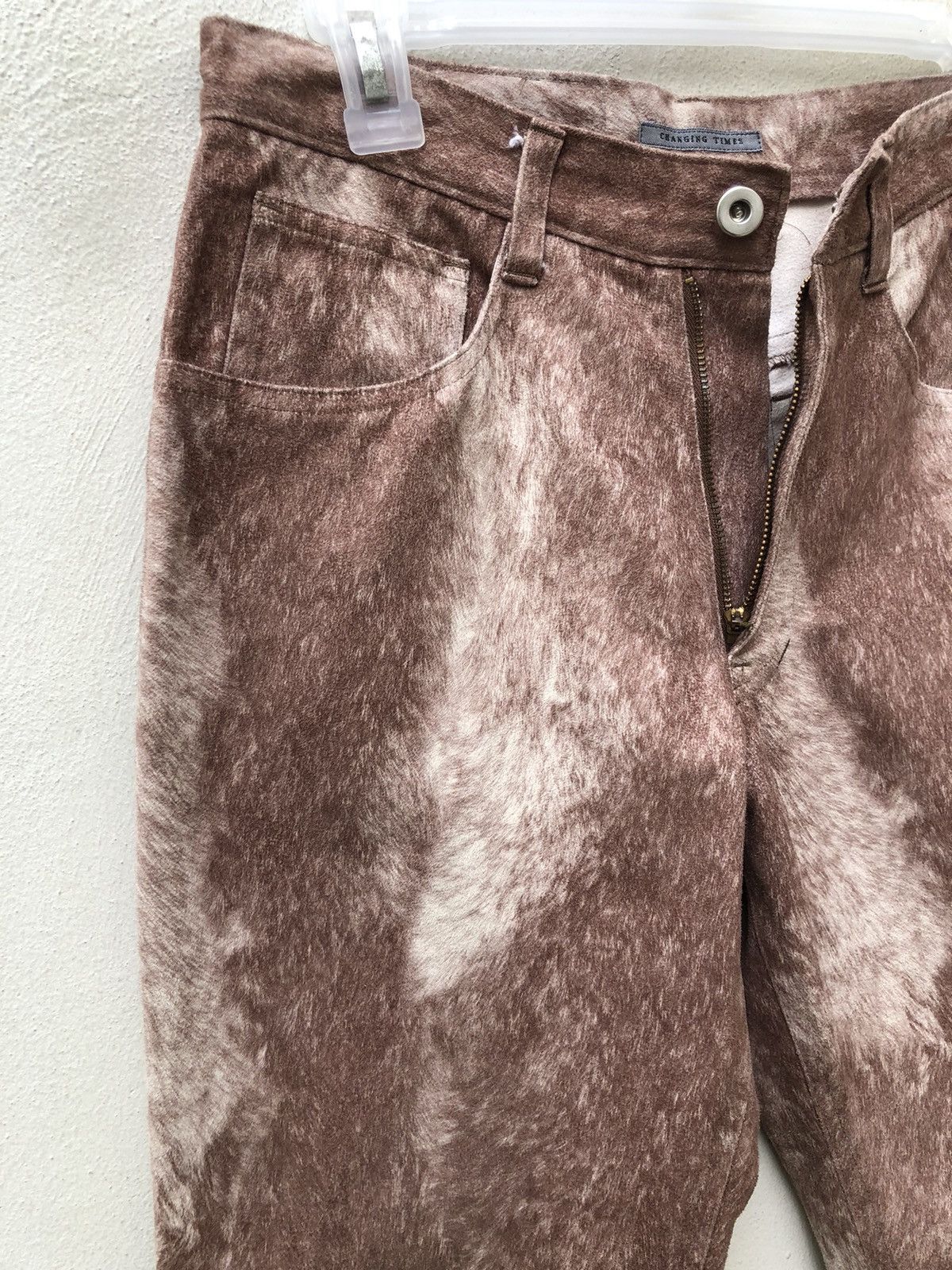 Vintage Japan Brand Changing Time Brown Animal Pant Size US 29 - 9 Thumbnail
