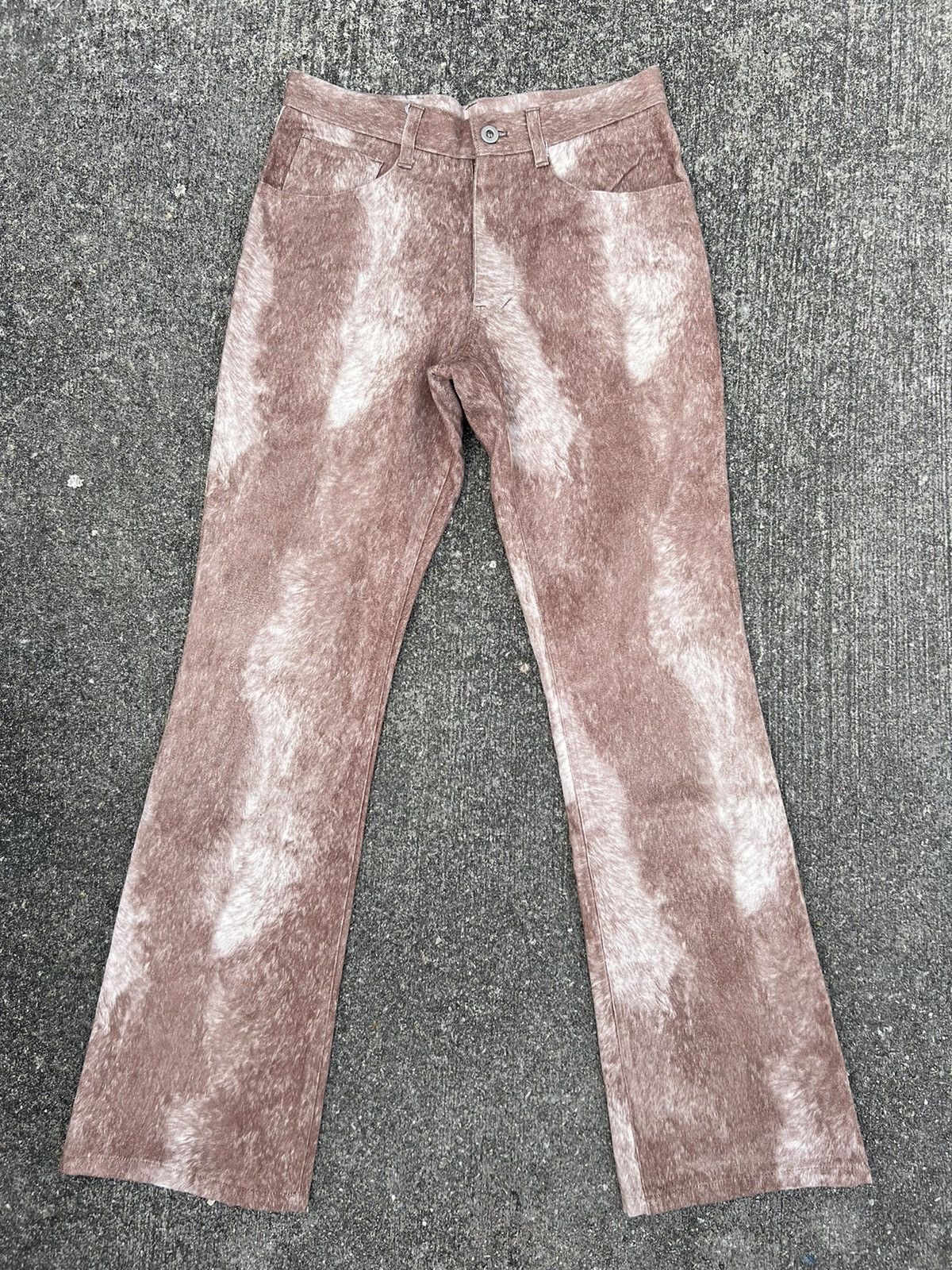 Vintage Japan Brand Changing Time Brown Animal Pant Size US 29 - 1 Thumbnail