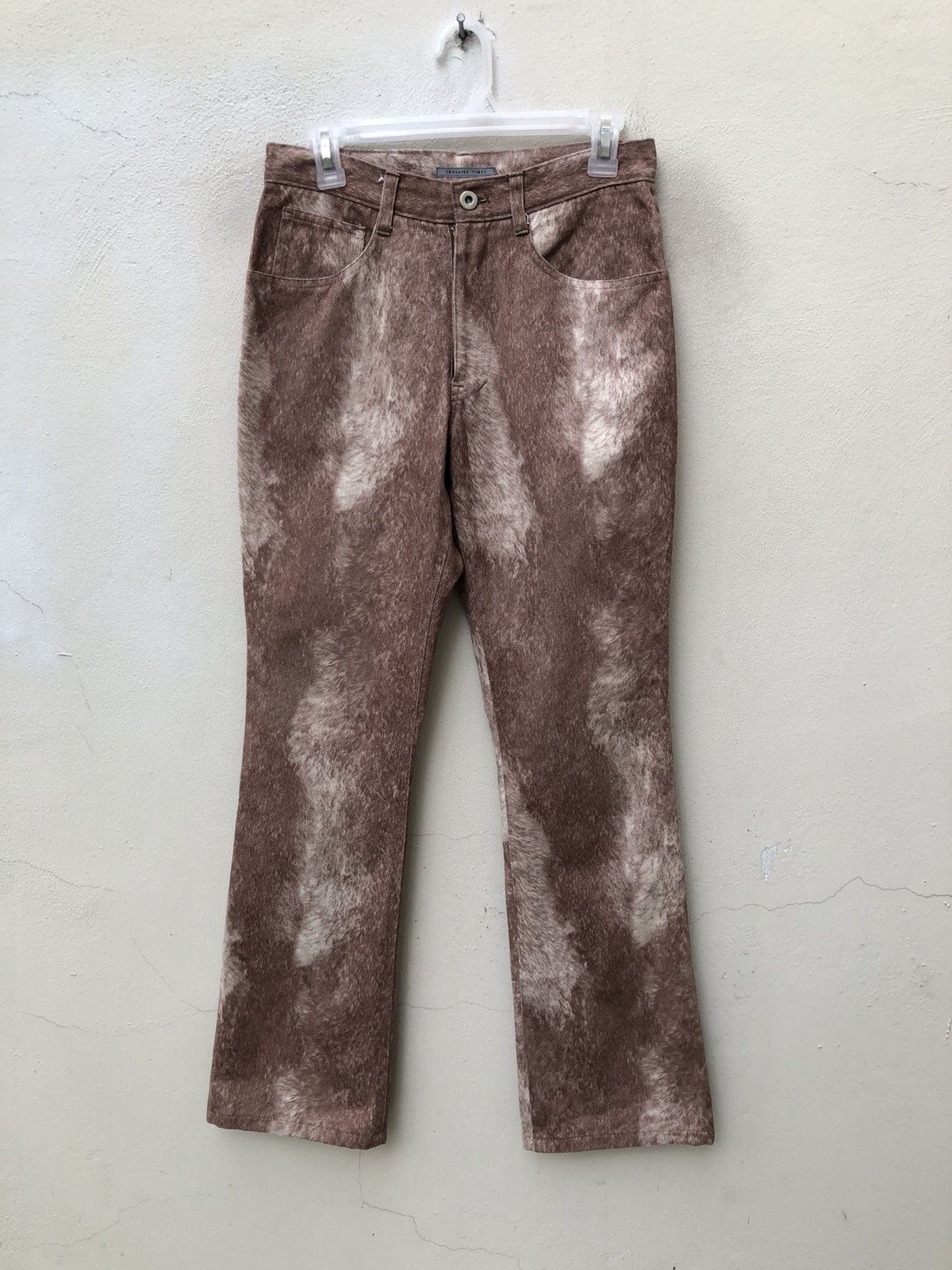 Vintage Japan Brand Changing Time Brown Animal Pant Size US 29 - 6 Thumbnail