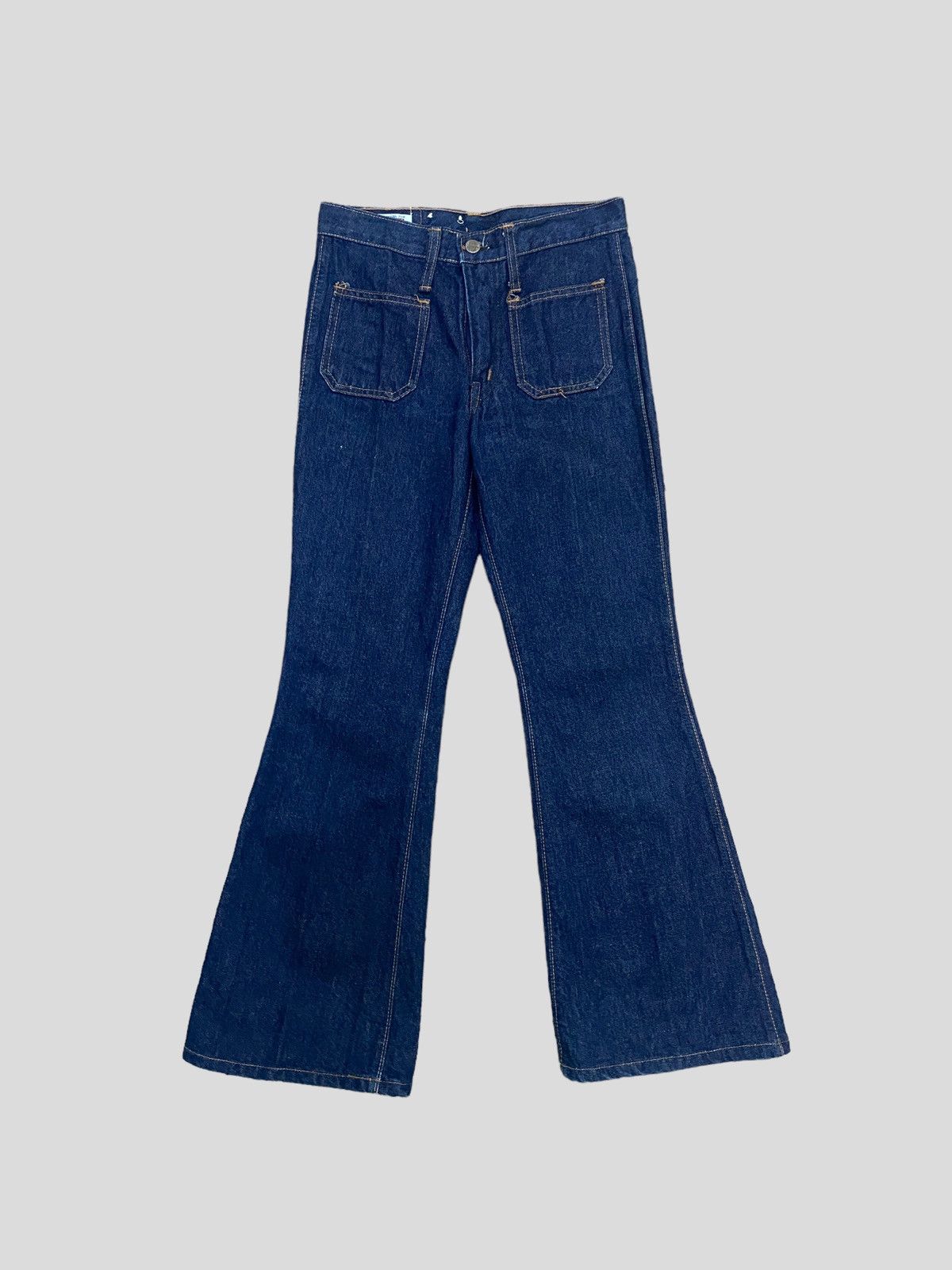 image of 80's Vintage Big John Bell Bottom Boot Cut Flared Jeans in Blue, Men's (Size 26)