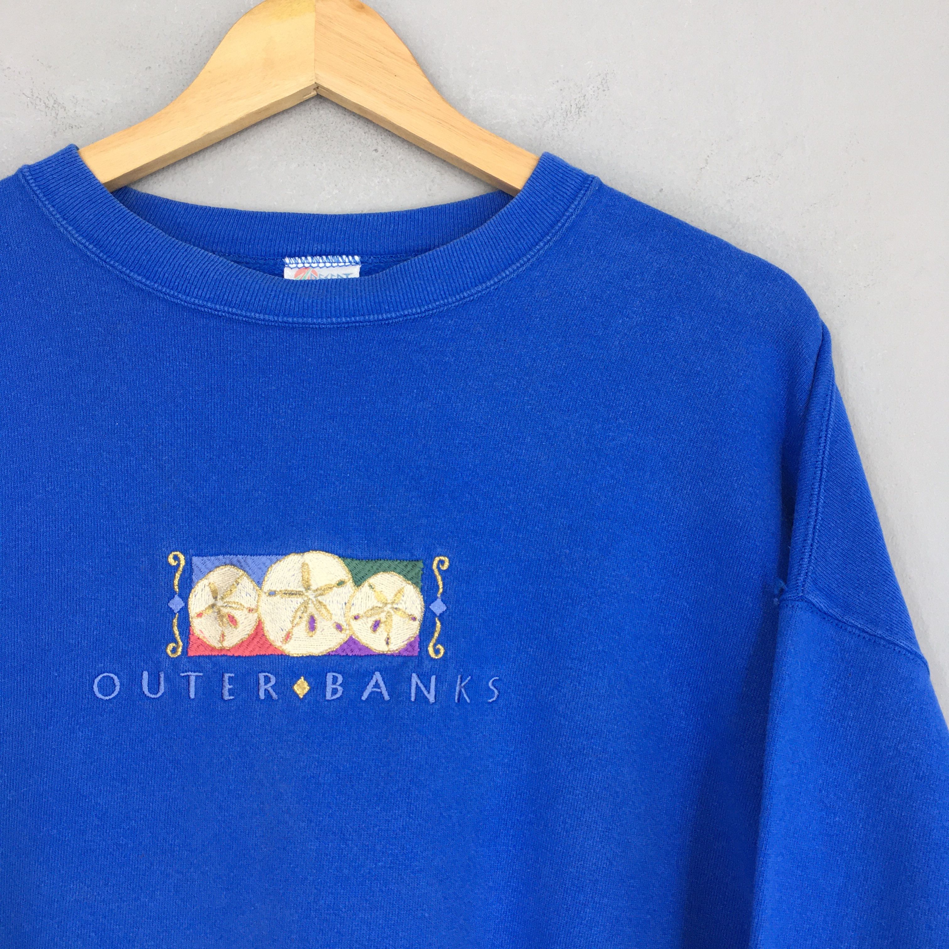 Vintage Vintage Outer Banks North Carolina Blue Sweater XLarge Size US XL / EU 56 / 4 - 2 Thumbnail