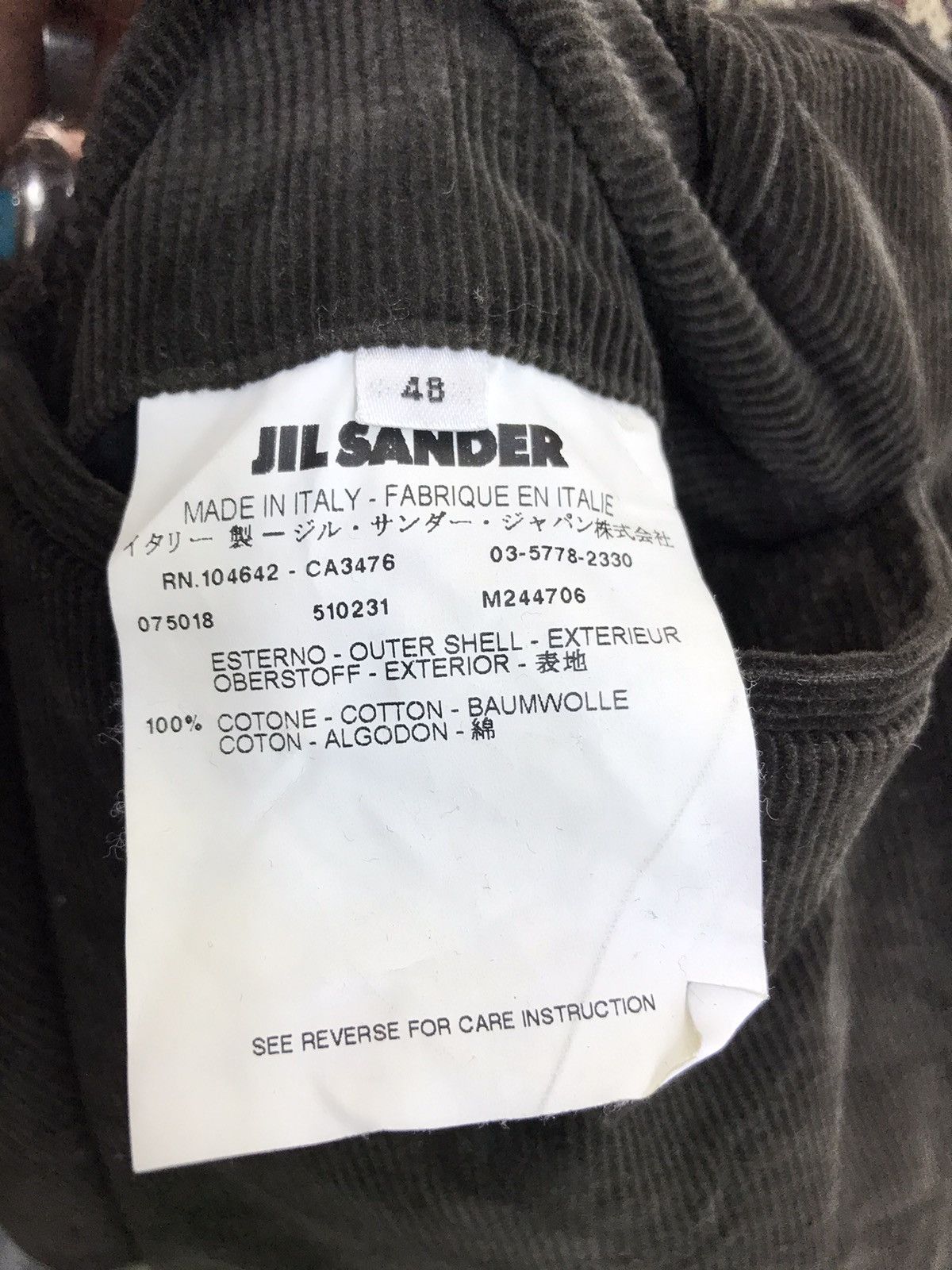 Jil Sander ✨Made in Italy Jil Sander Corduroy Pant Straight 4🟦 Size US 31 - 8 Thumbnail