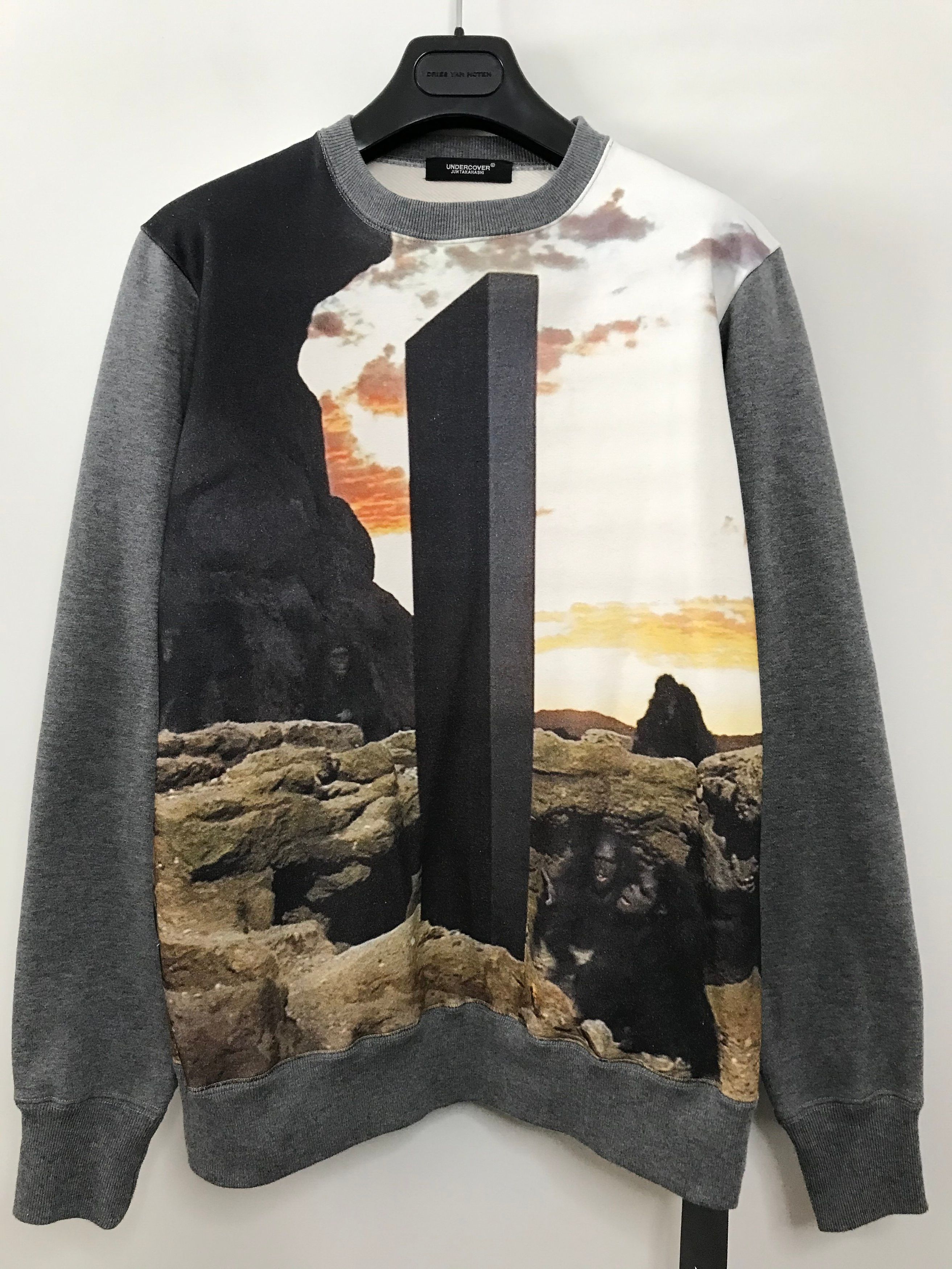 Pre-owned Jun Takahashi X Undercover Sz 2 Space Odyssey 2001 Iconic Monolith Scene Sweater Fw18 In Multicolor