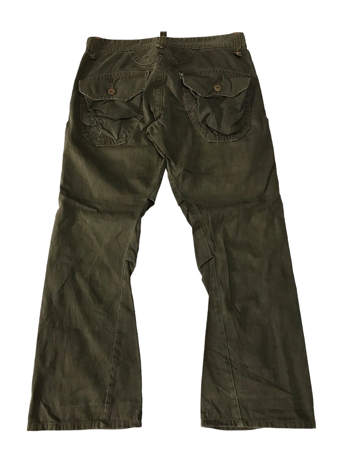Japanese Brand Flare by Edwin 505 Khaki Travis Scott Style Bondage Pant Size US 34 / EU 50 - 11 Thumbnail