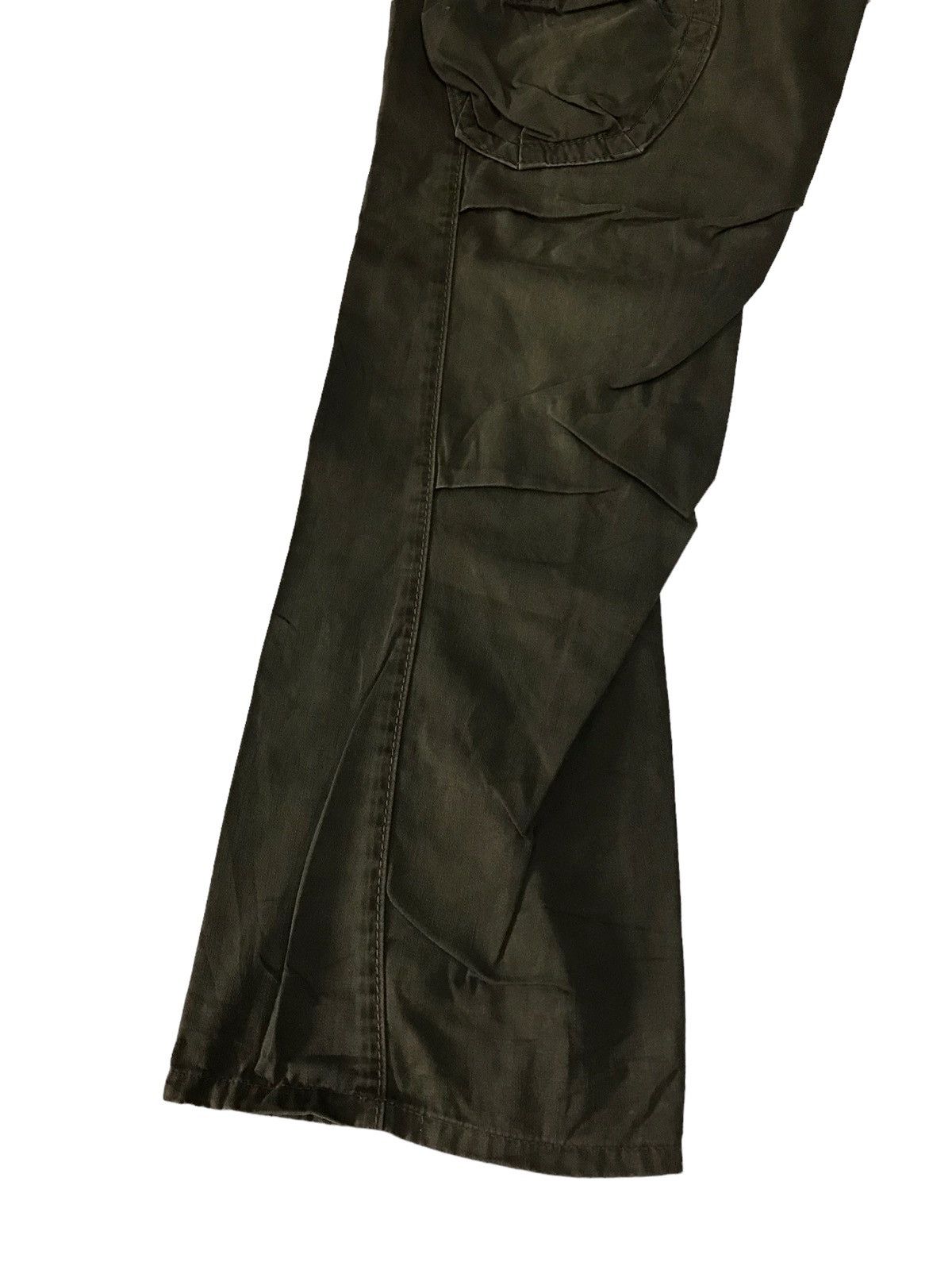 Japanese Brand Flare by Edwin 505 Khaki Travis Scott Style Bondage Pant Size US 34 / EU 50 - 6 Thumbnail