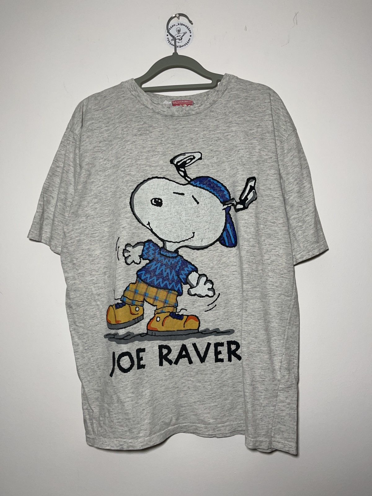Vintage 90’ SNOOPY PEANUTS Cartoon Comic Hanes Tag Tee Shirt Top Strip Animation