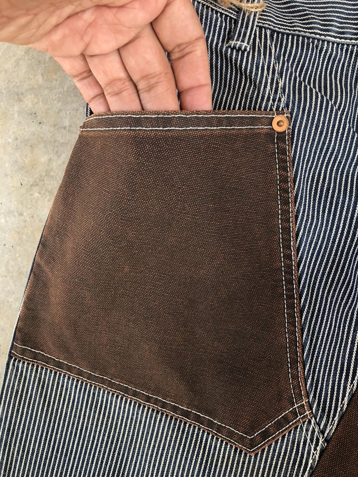 Indian Motorcycle Vintage Indian Motorcycle Hickory Stripe Pants Size US 29 - 9 Thumbnail