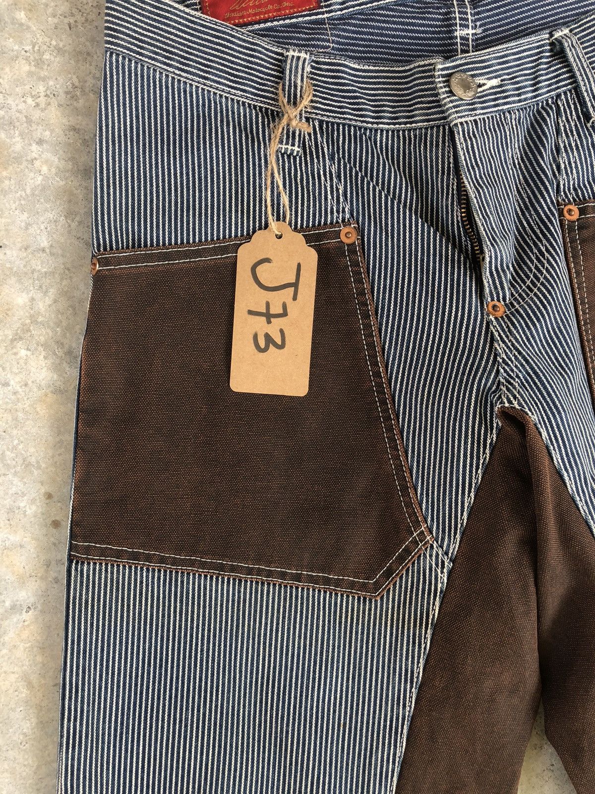 Indian Motorcycle Vintage Indian Motorcycle Hickory Stripe Pants Size US 29 - 4 Thumbnail