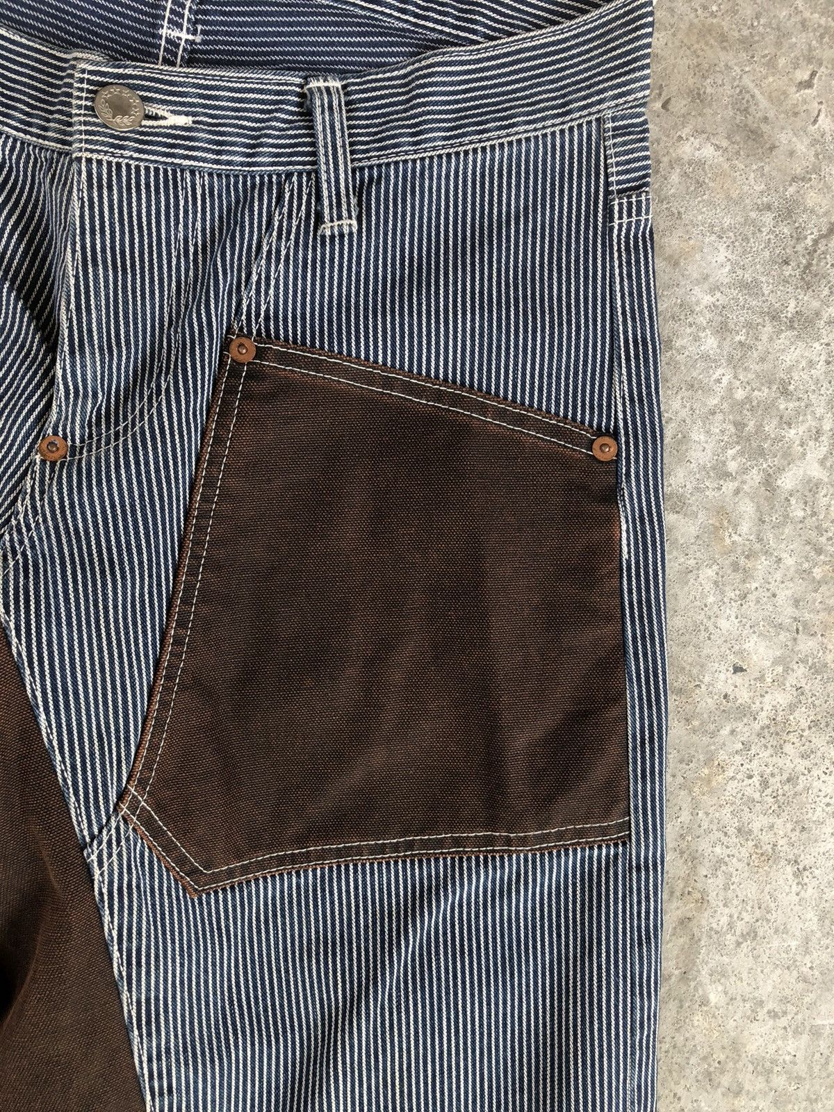 Indian Motorcycle Vintage Indian Motorcycle Hickory Stripe Pants Size US 29 - 5 Thumbnail