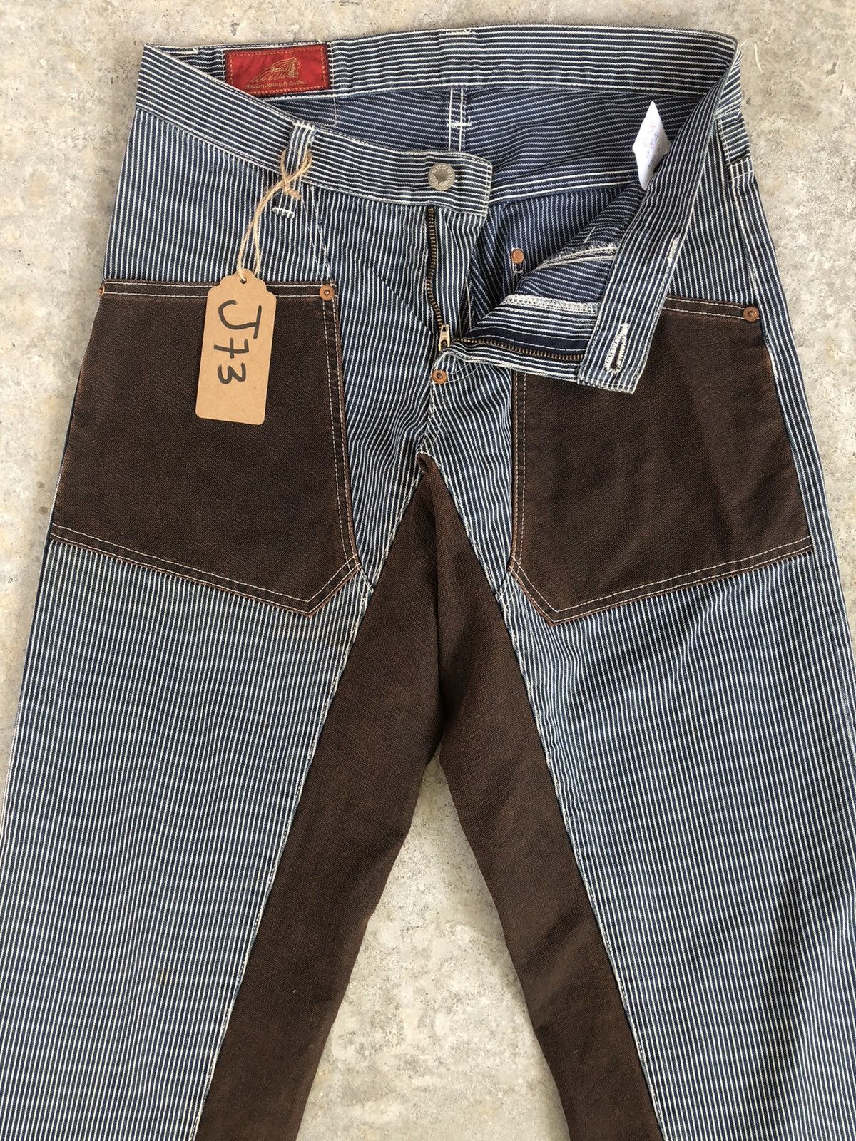 Indian Motorcycle Vintage Indian Motorcycle Hickory Stripe Pants Size US 29 - 3 Thumbnail