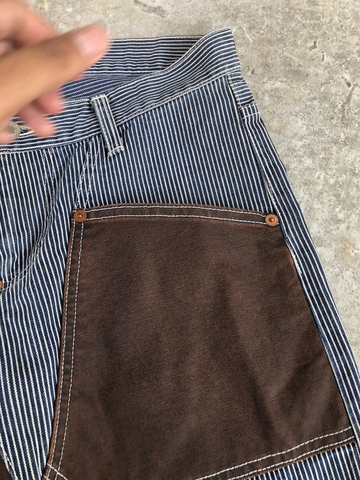 Indian Motorcycle Vintage Indian Motorcycle Hickory Stripe Pants Size US 29 - 8 Thumbnail