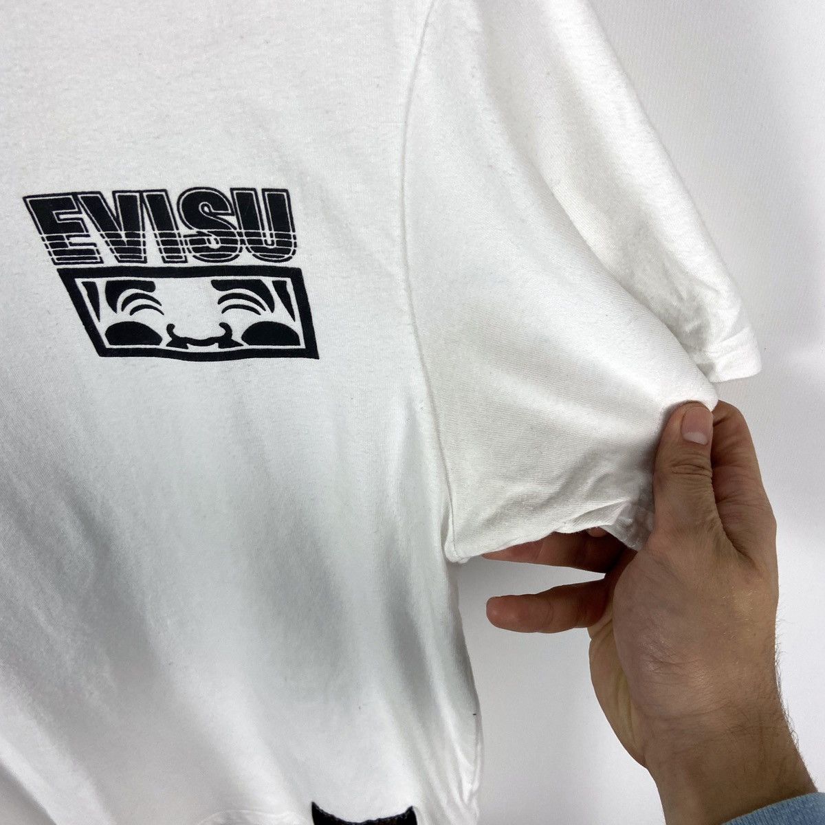 Evisu Vintage 00s Evisu Logo Smile Faces Japanese brand tee Size US M / EU 48-50 / 2 - 8 Thumbnail