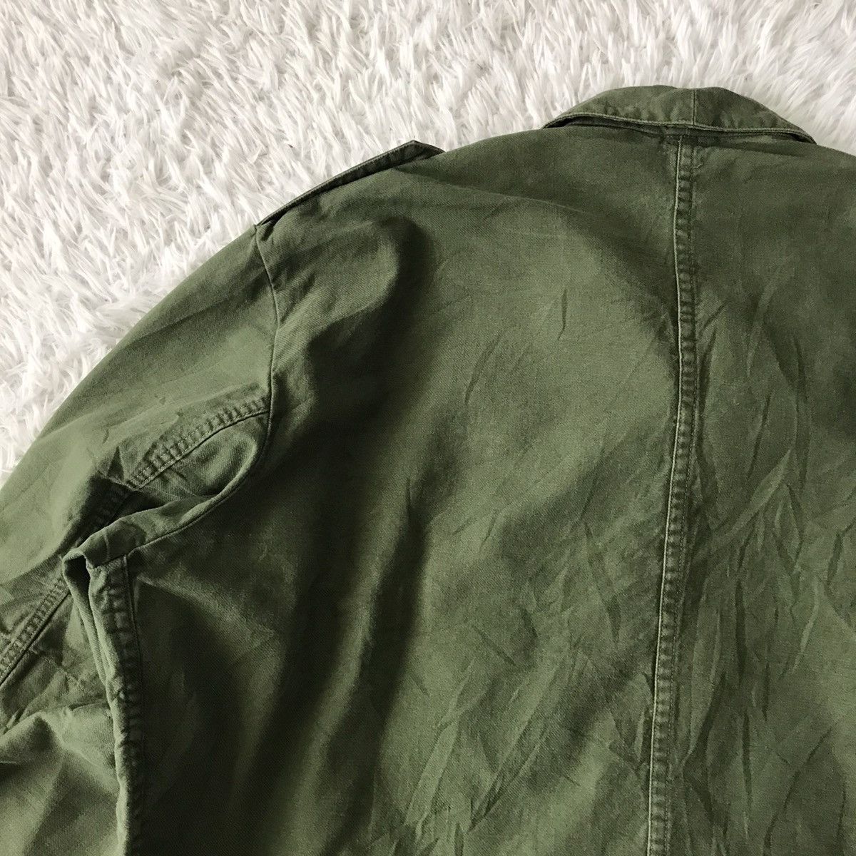 Vintage 💥Vtg 60s Swedish Military Army Shirt Jacket Size US L / EU 52-54 / 3 - 10 Thumbnail