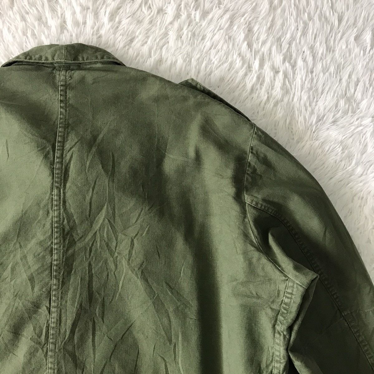 Vintage 💥Vtg 60s Swedish Military Army Shirt Jacket Size US L / EU 52-54 / 3 - 9 Thumbnail