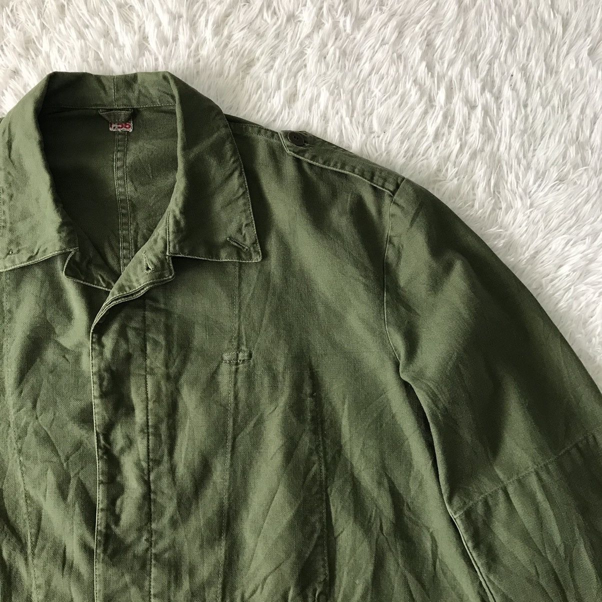 Vintage 💥Vtg 60s Swedish Military Army Shirt Jacket Size US L / EU 52-54 / 3 - 5 Thumbnail