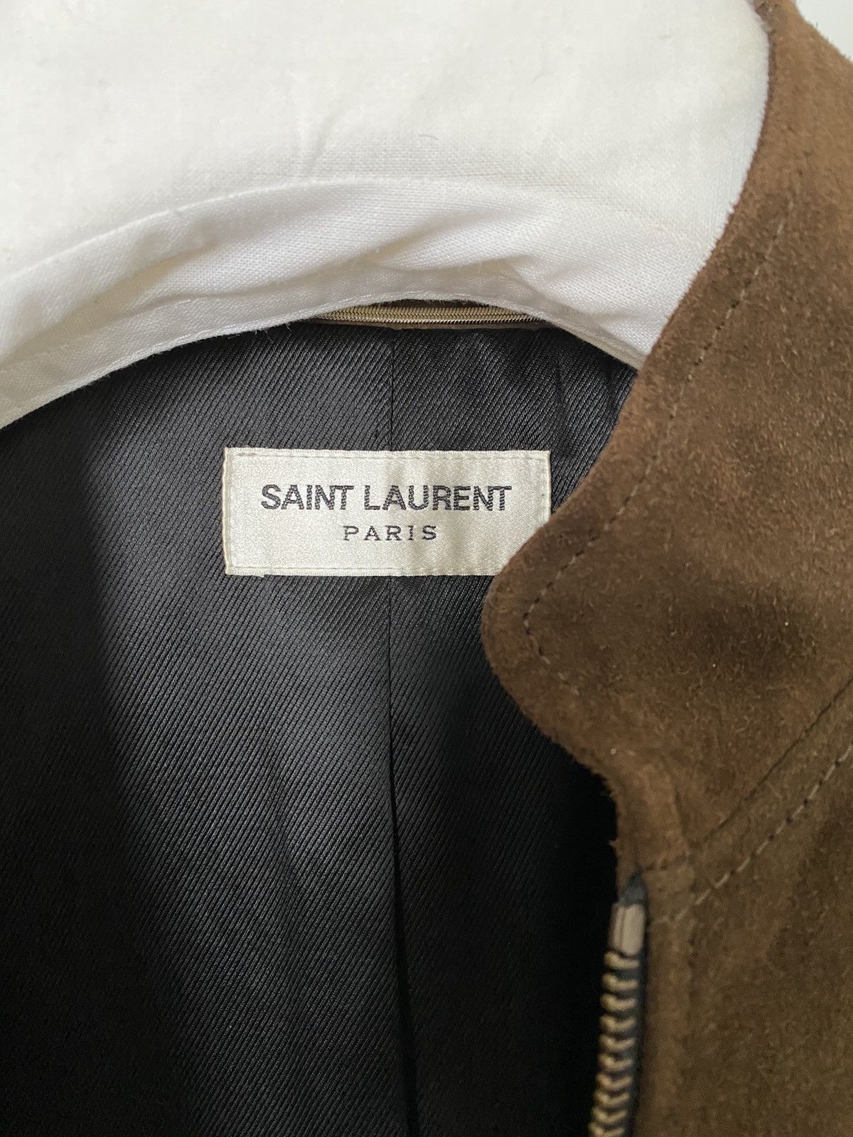 Saint Laurent Paris Saint Laurent Paris Brown Suede Leather Jacket- sz.46/small Size US S / EU 44-46 / 1 - 4 Thumbnail